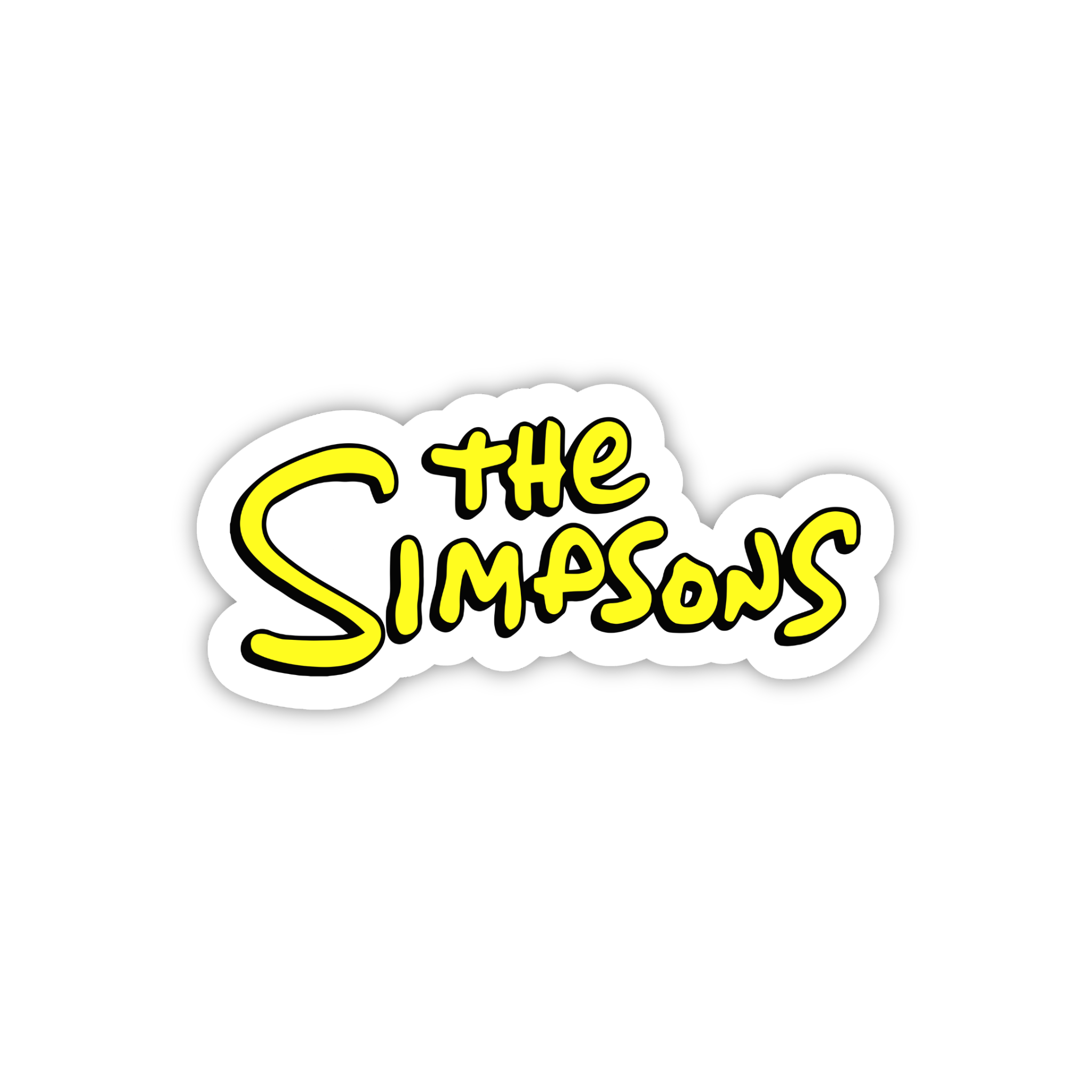Animated Yellow Family Pose 80 Cartoon Sticker