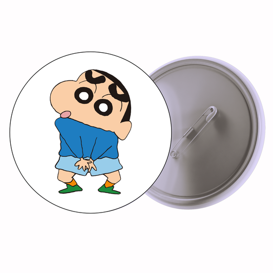Cartoon - Shinchan – Funny Blue Shorts Badge