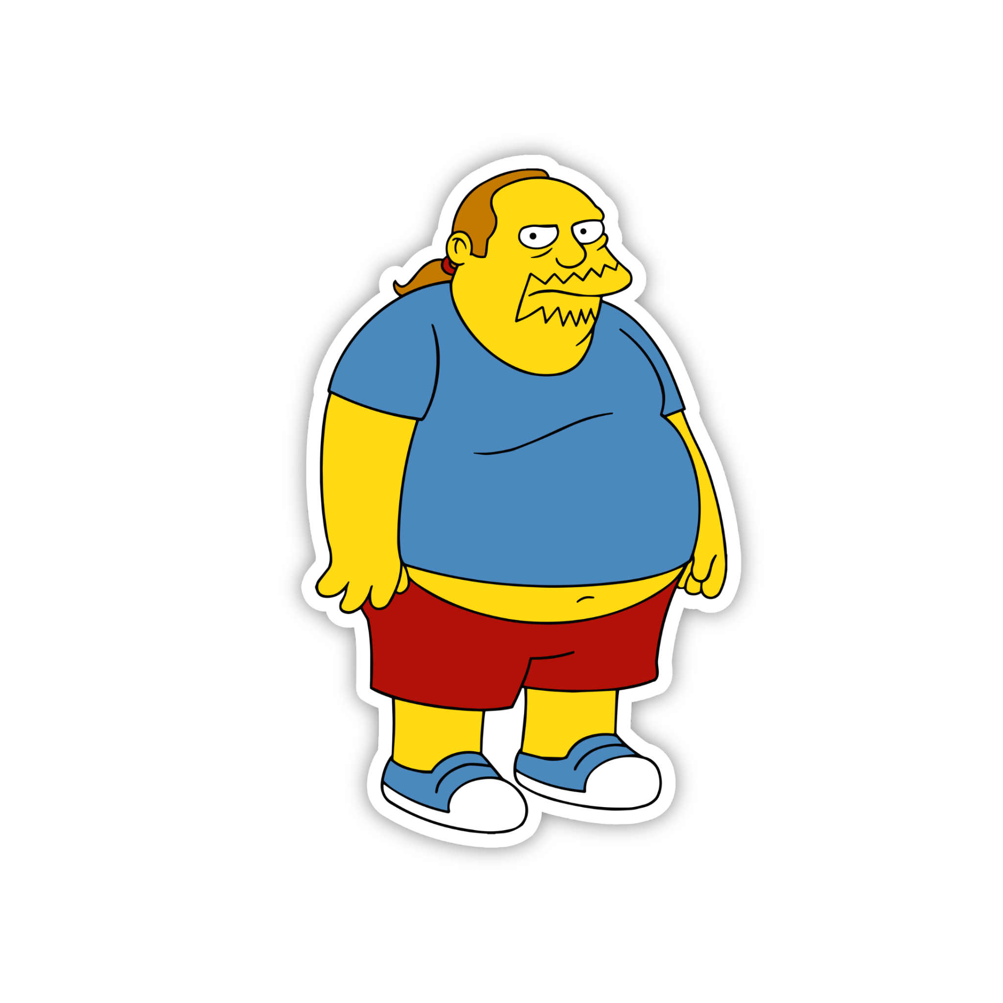 Animated Yellow Family Pose 81 Cartoon Sticker