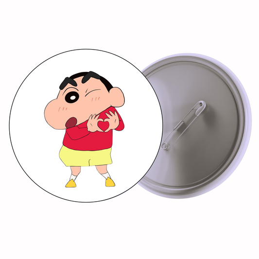 Cartoon - Shinchan – Red Tee Pose Badge