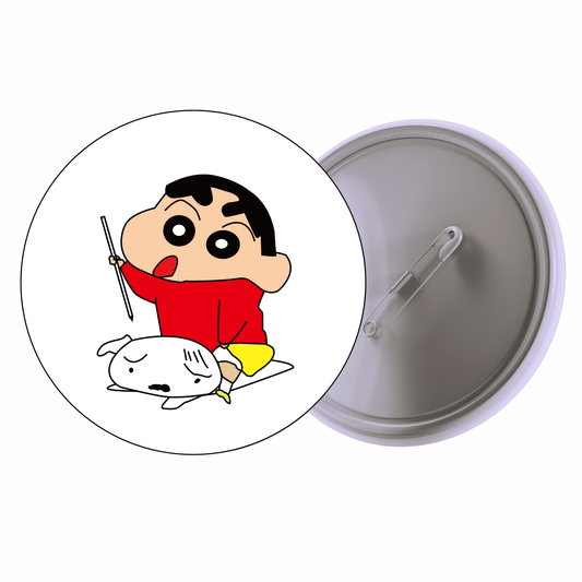 Cartoon - Shinchan – Puppy Hug Badge