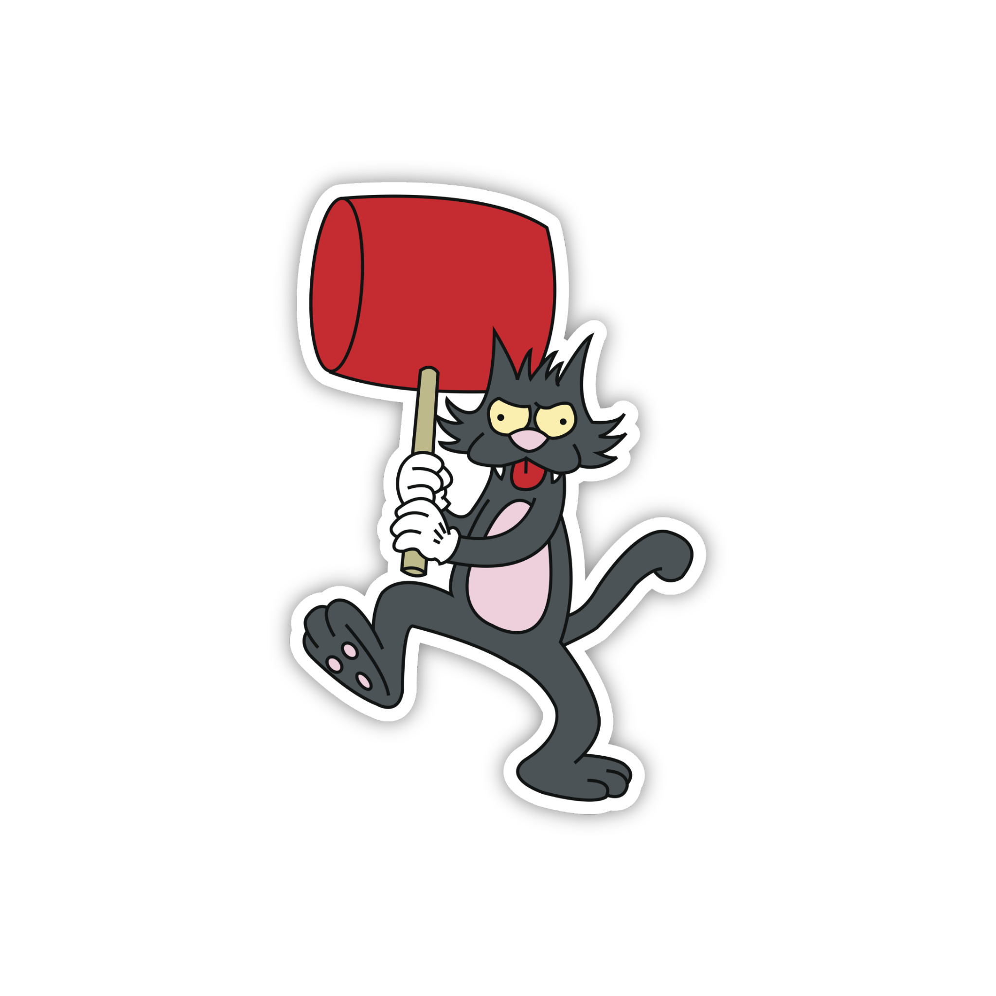 Animated Yellow Family Pose 86 Cartoon Sticker