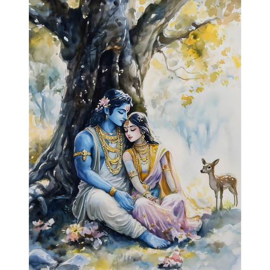 Shri Ram and Sita Mata Poster – Divine Hindu Wall Art | Ramayana Print – Shri ram and sita mata 4