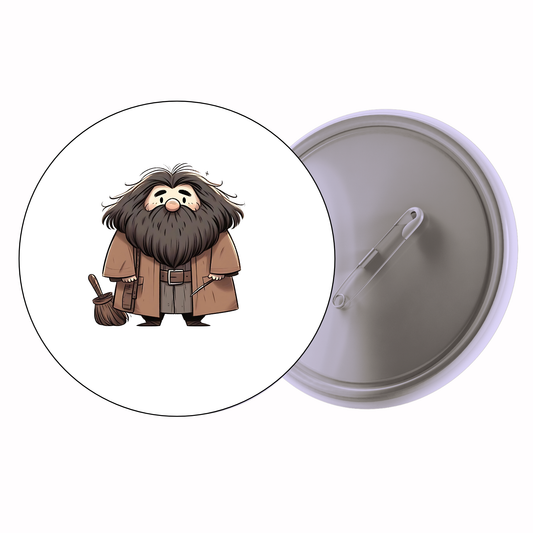 Cartoon - Hagrid – Wizard Pose Badge