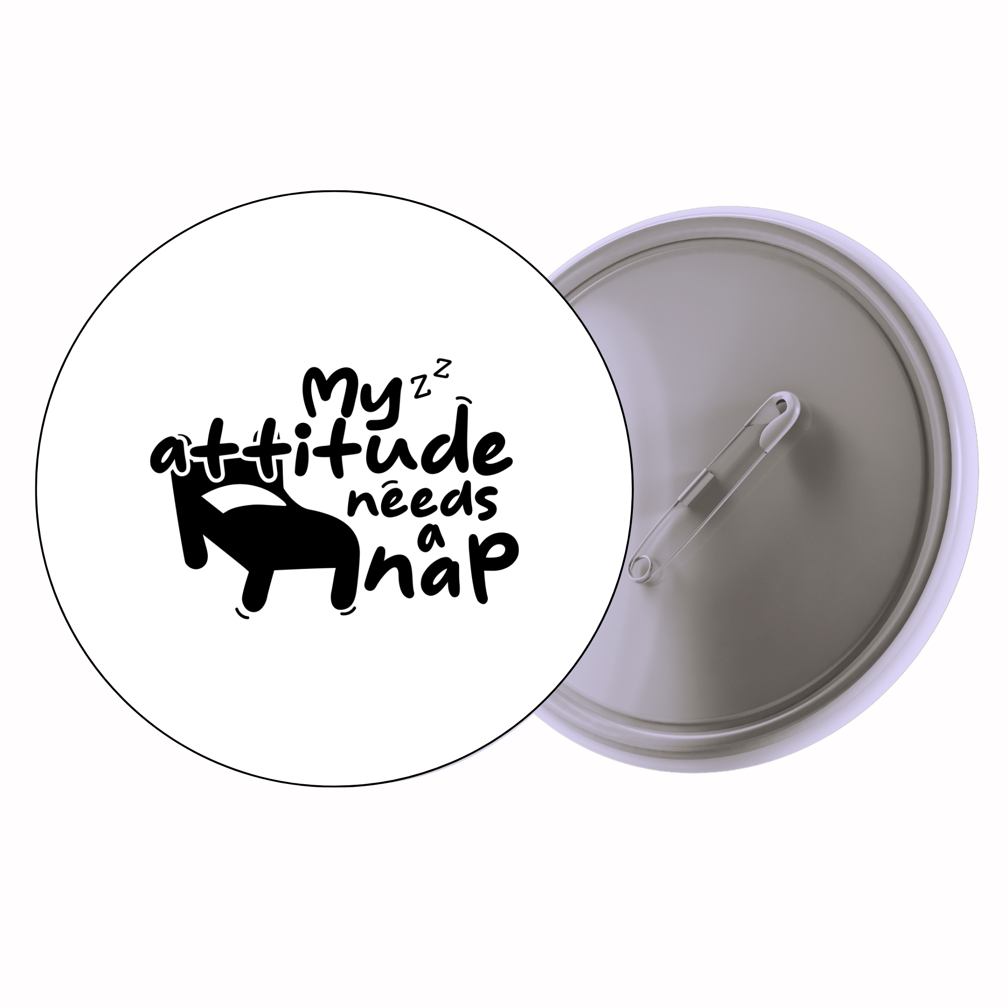 Classic Motivational Quote Pin Badge Design 087 | Minimal Typography Button Badge (2 Sizes)