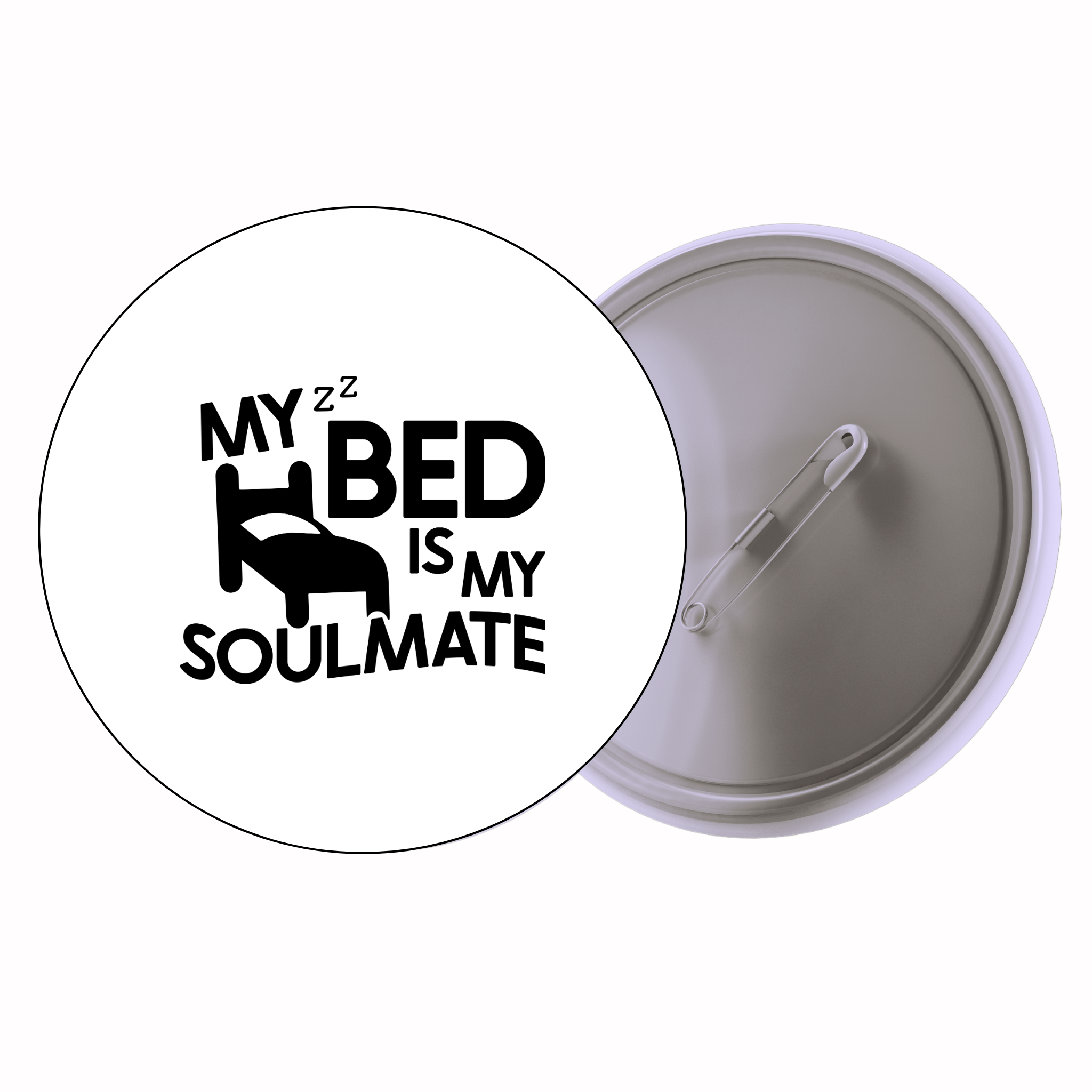 Classic Motivational Quote Pin Badge Design 088 | Minimal Typography Button Badge (2 Sizes)