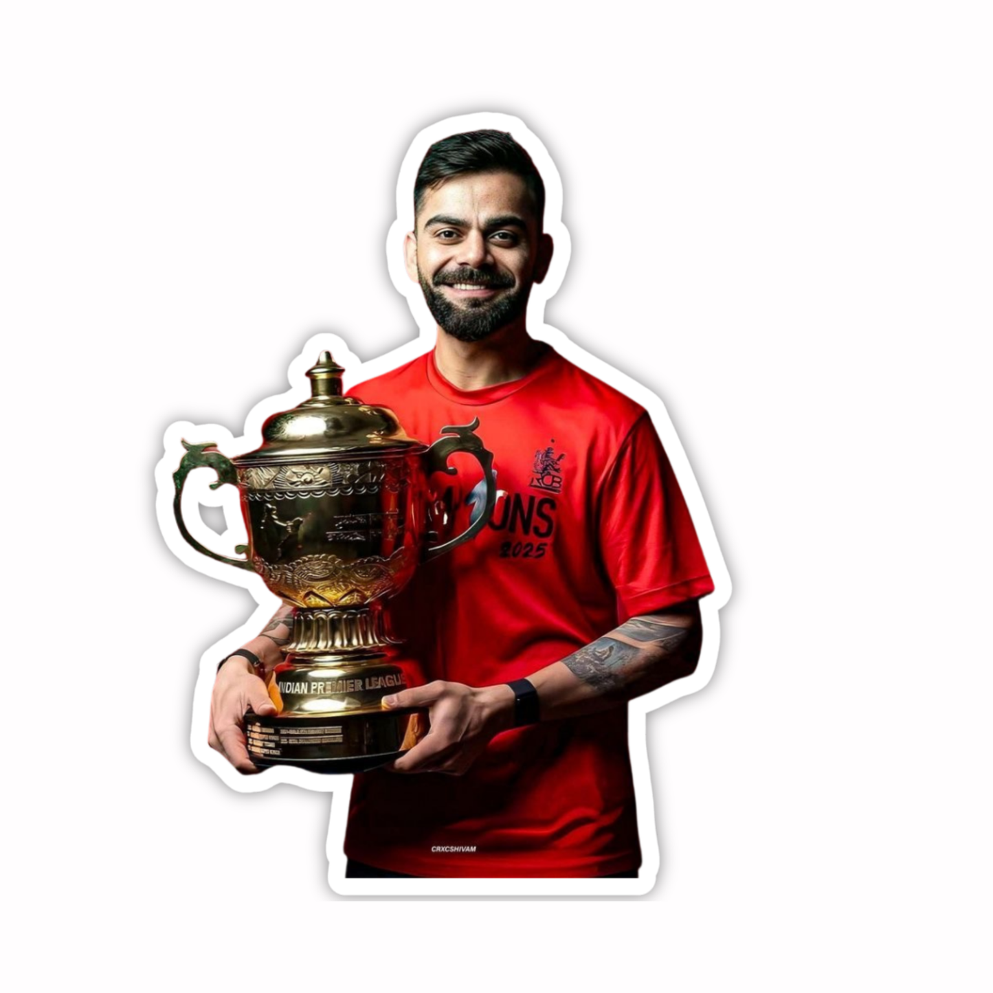 Cricket Stickers - Trophy Winner Virat Kohli