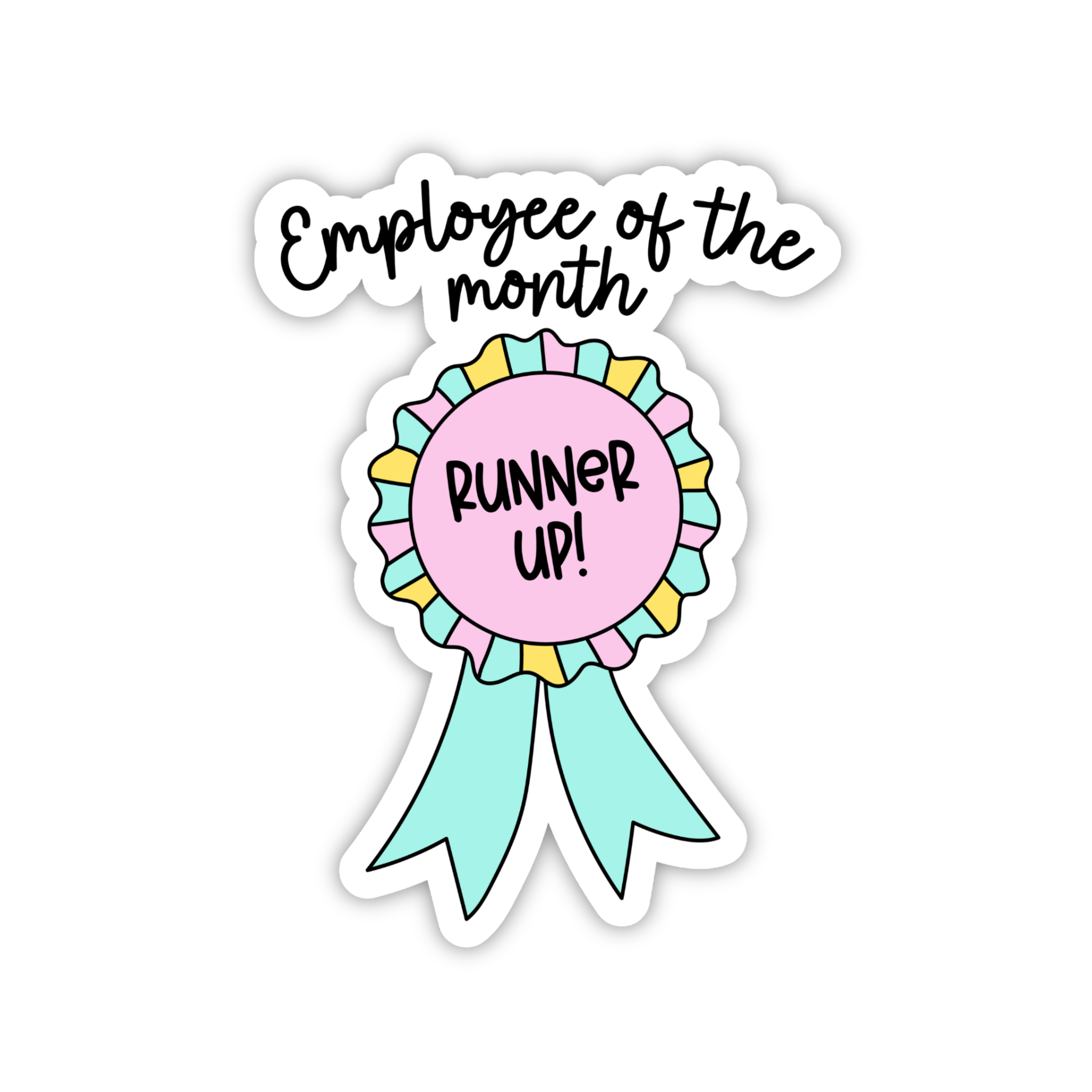 Employee Of The Month Runner Up Ribbon Sticker