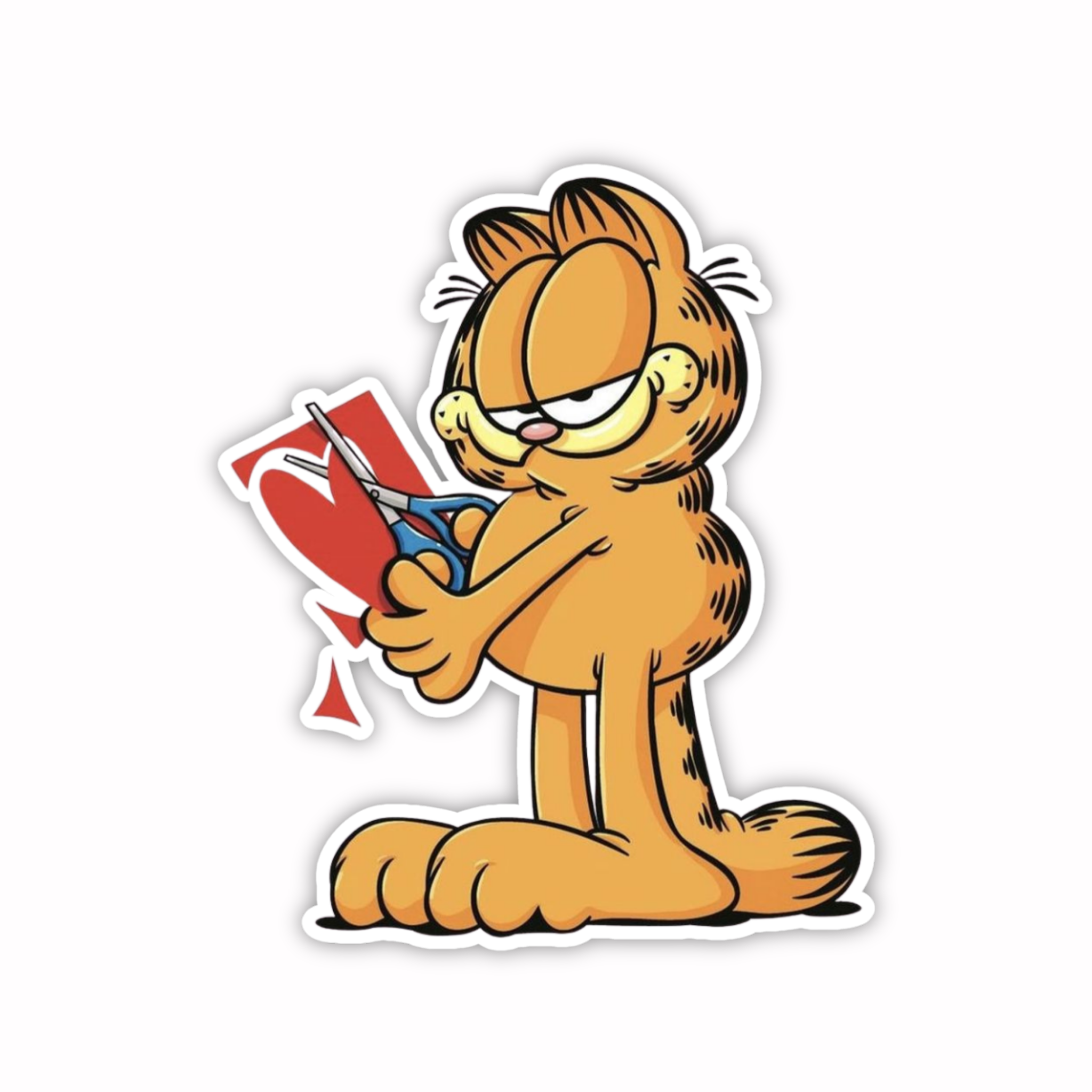 Garfield Reading Book Sticker