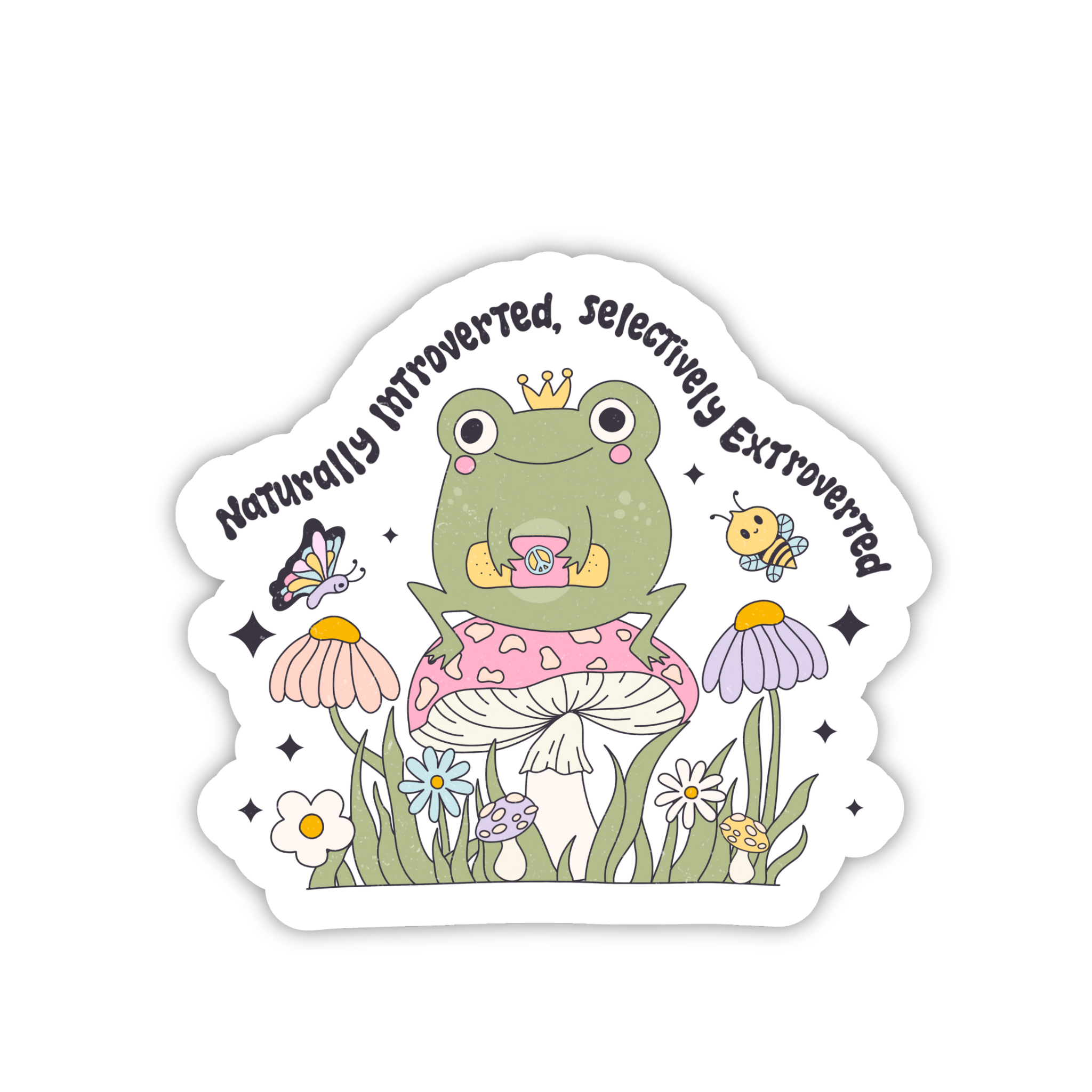 Emotions Are Temporary Frog Reminder Sticker