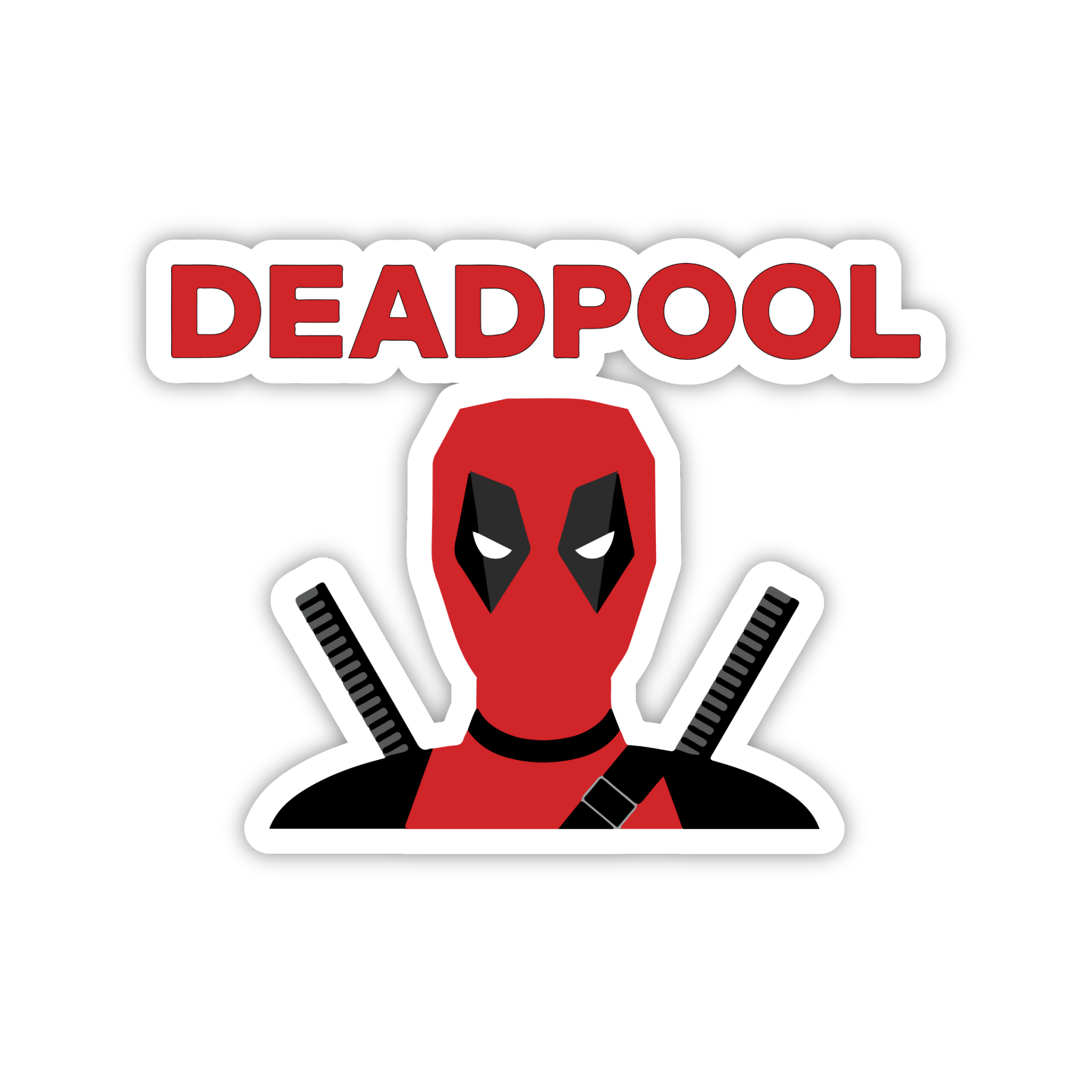 Deadpool Bold Typography Logo Sticker