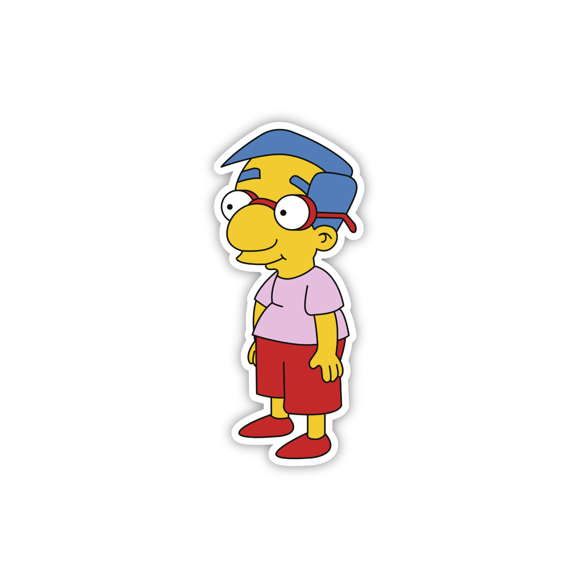 Animated Yellow Family Pose 92 Cartoon Sticker