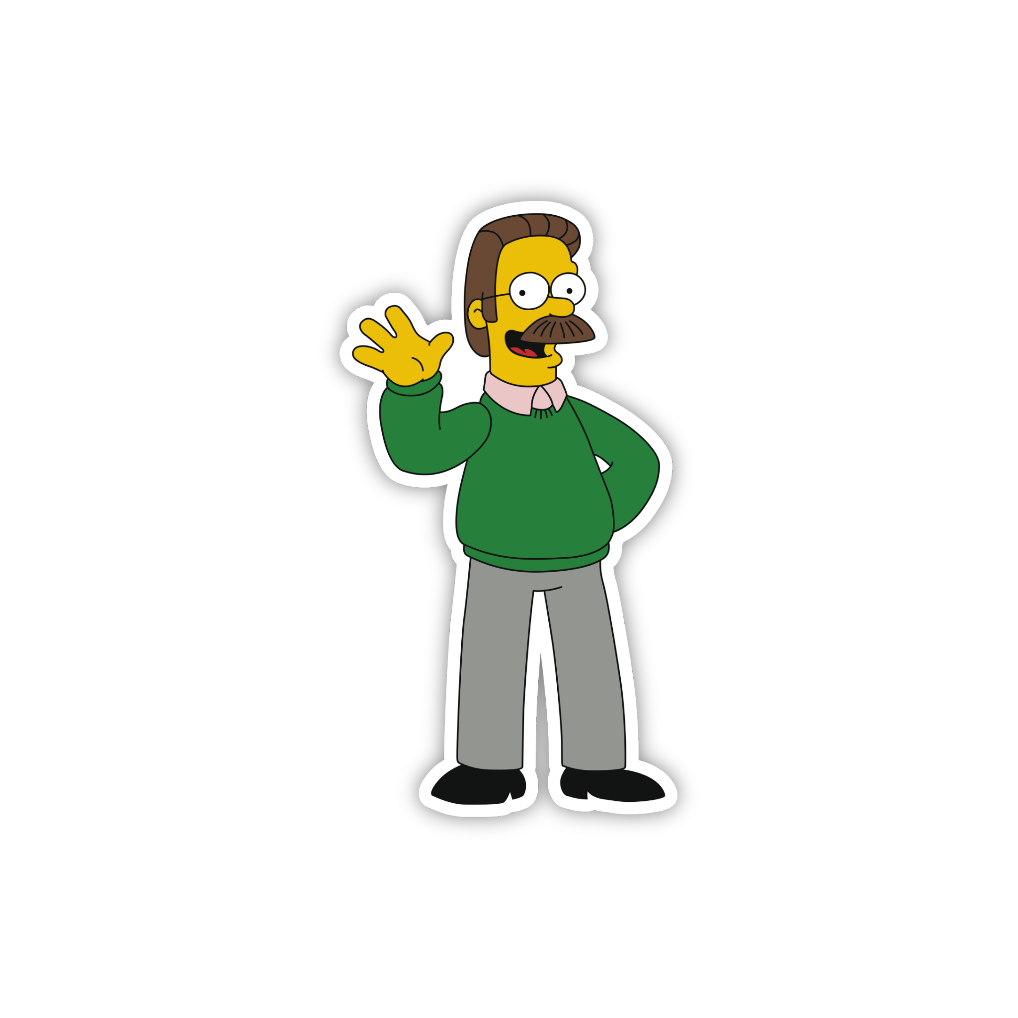 Animated Yellow Family Pose 93 Cartoon Sticker