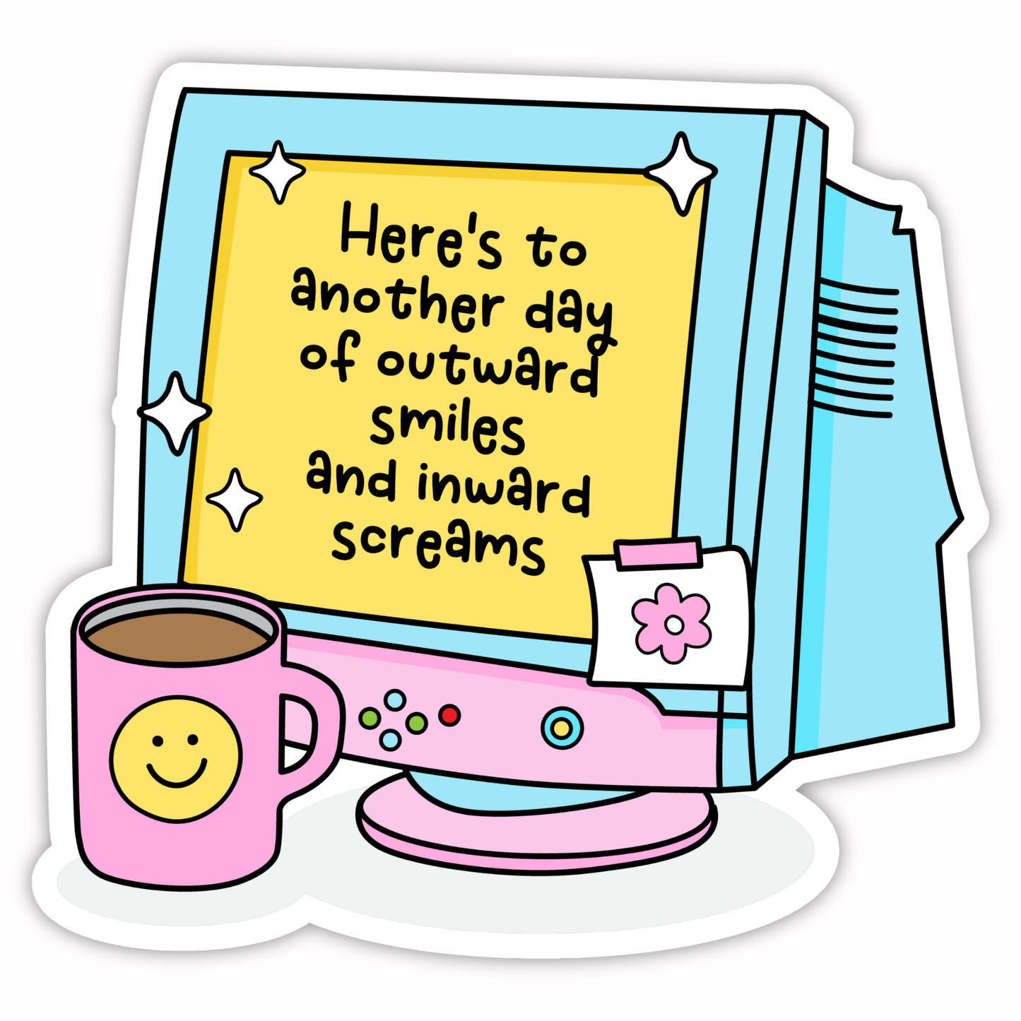 Workplace Stickers - Only Here Until I Win Lotto (Duplicate)