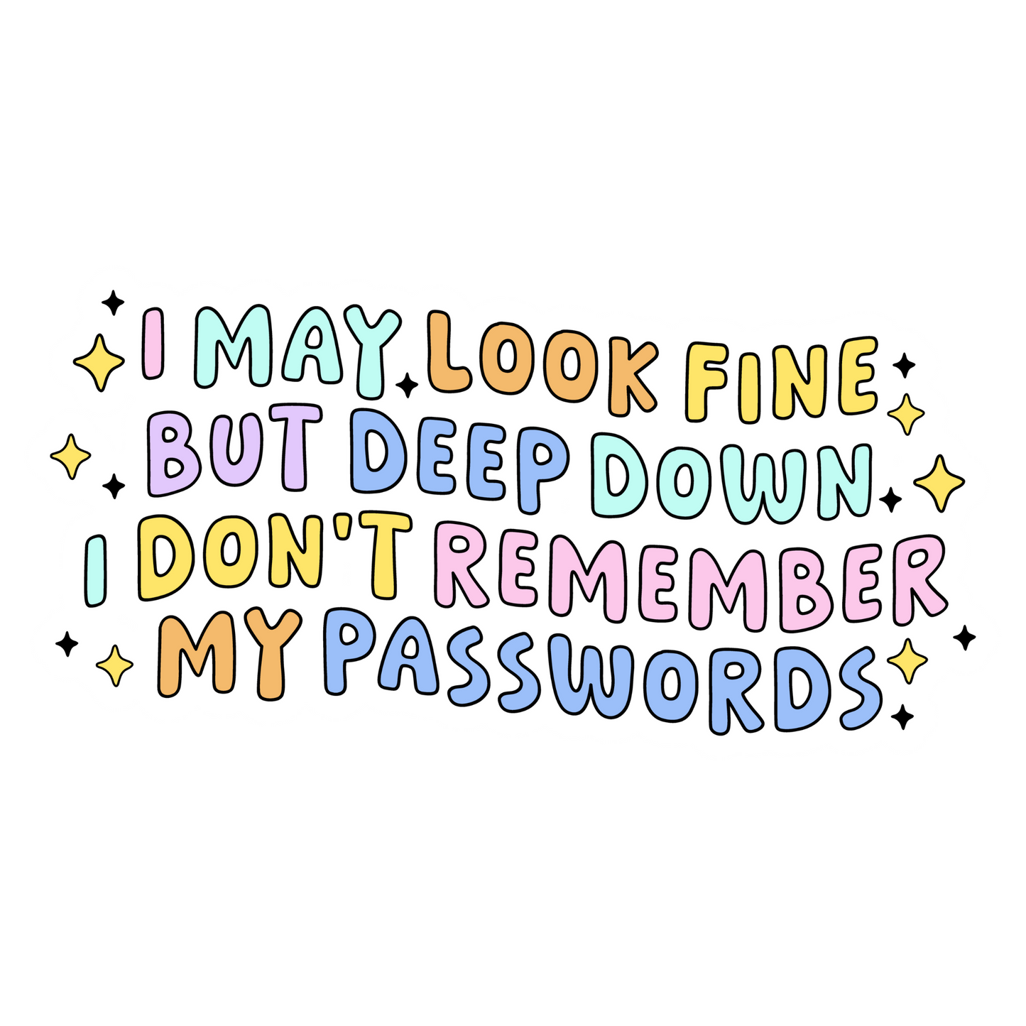 Workplace Stickers - Don’t Remember Passwords