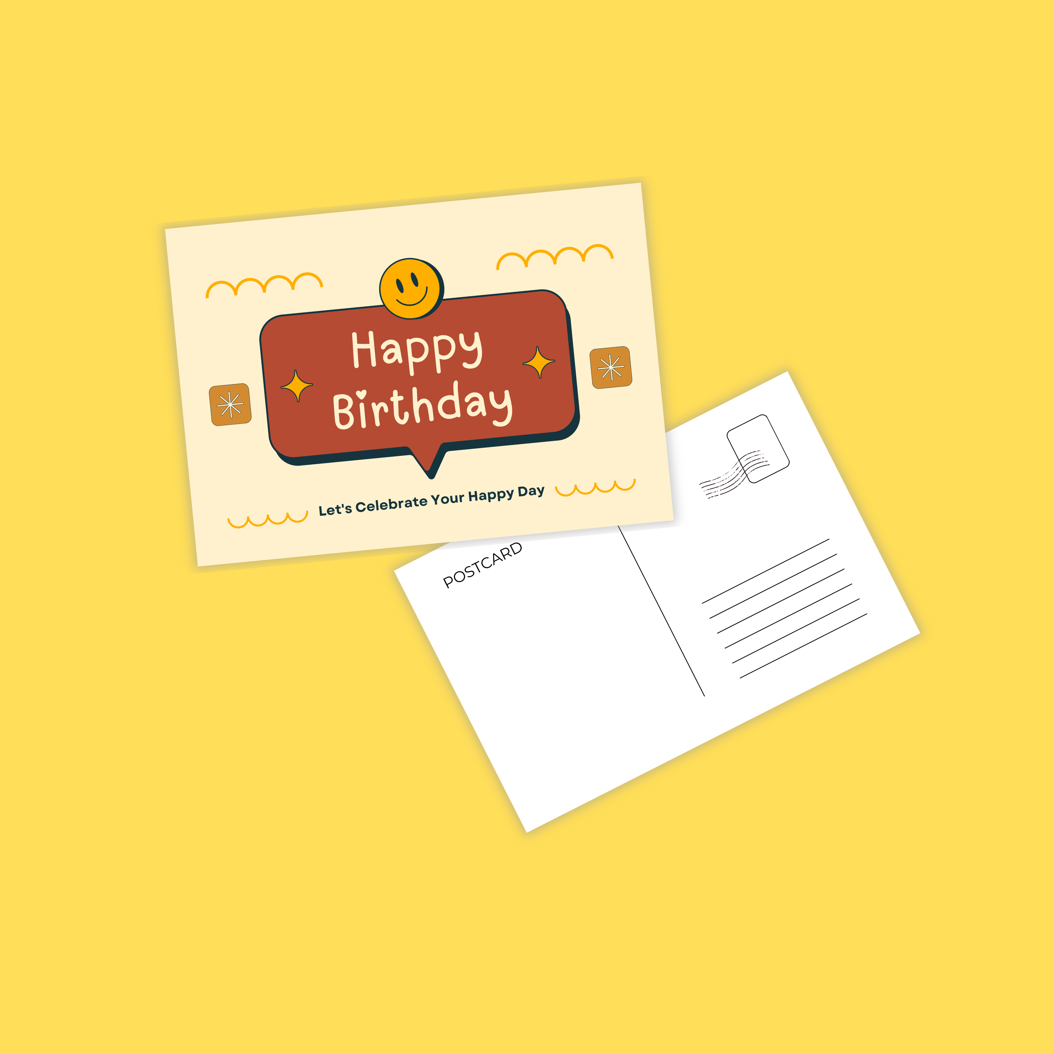 Set of 5 Birthday Postcards