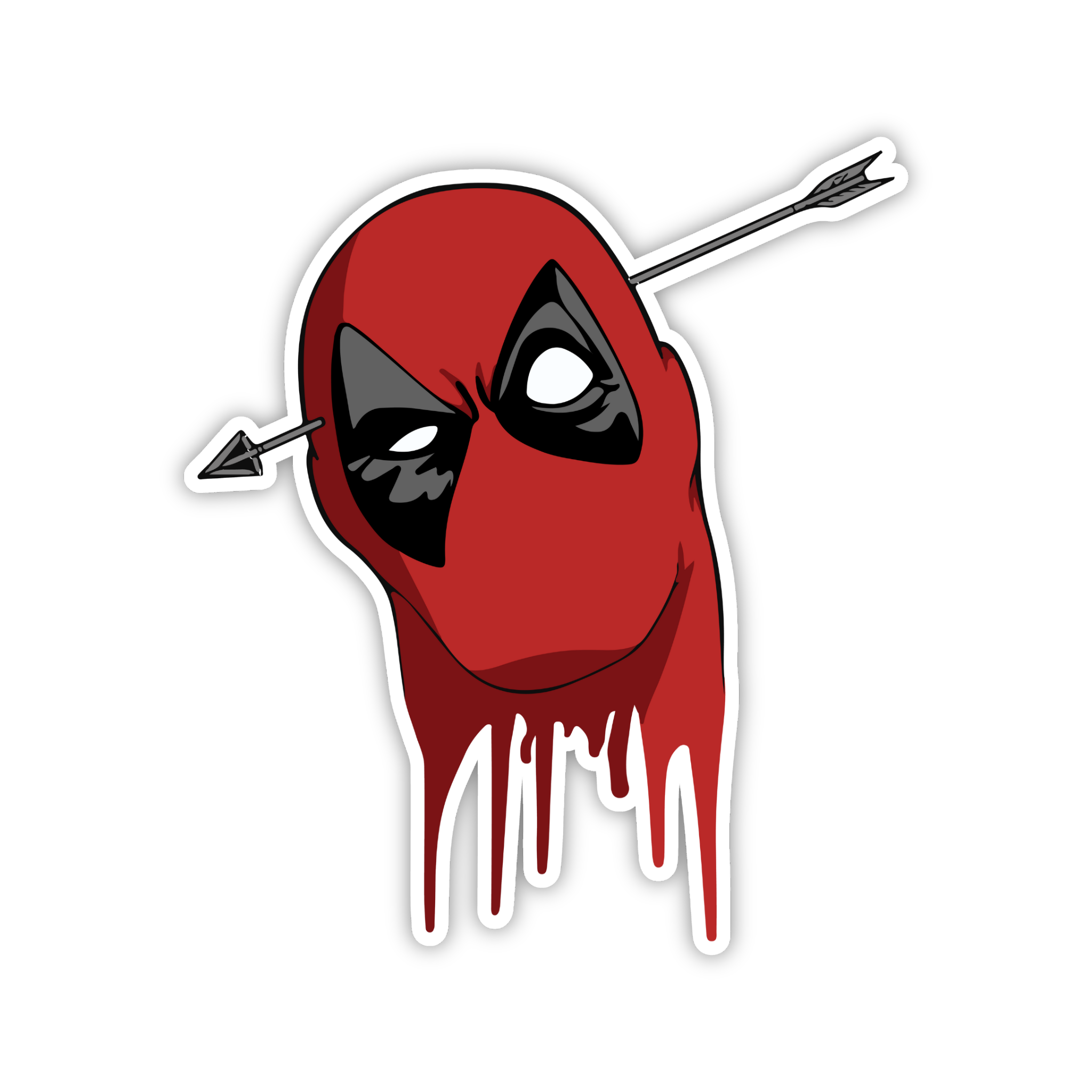 Deadpool Dripping Mask Graphic Sticker