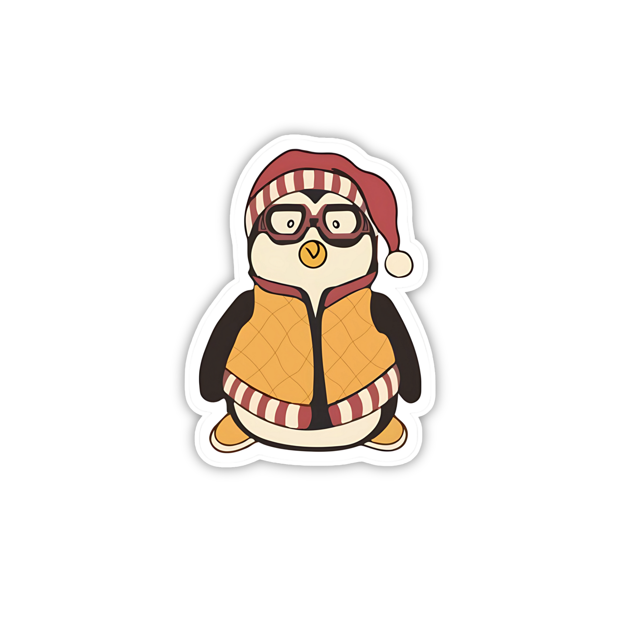 Holiday Sweater Character Vinyl Sticker | Friends TV Show Aesthetic Laptop Decal | Snap Magicians