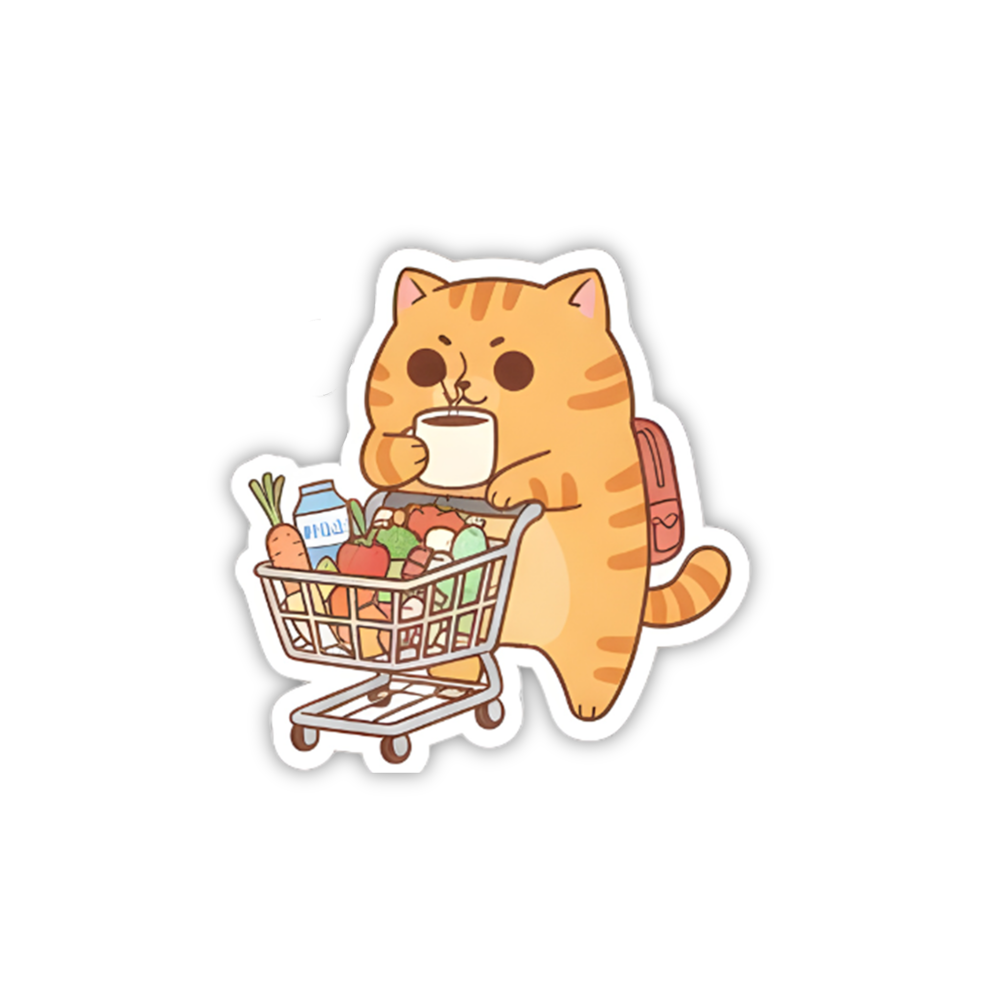 Gamer Cat Setup Sticker