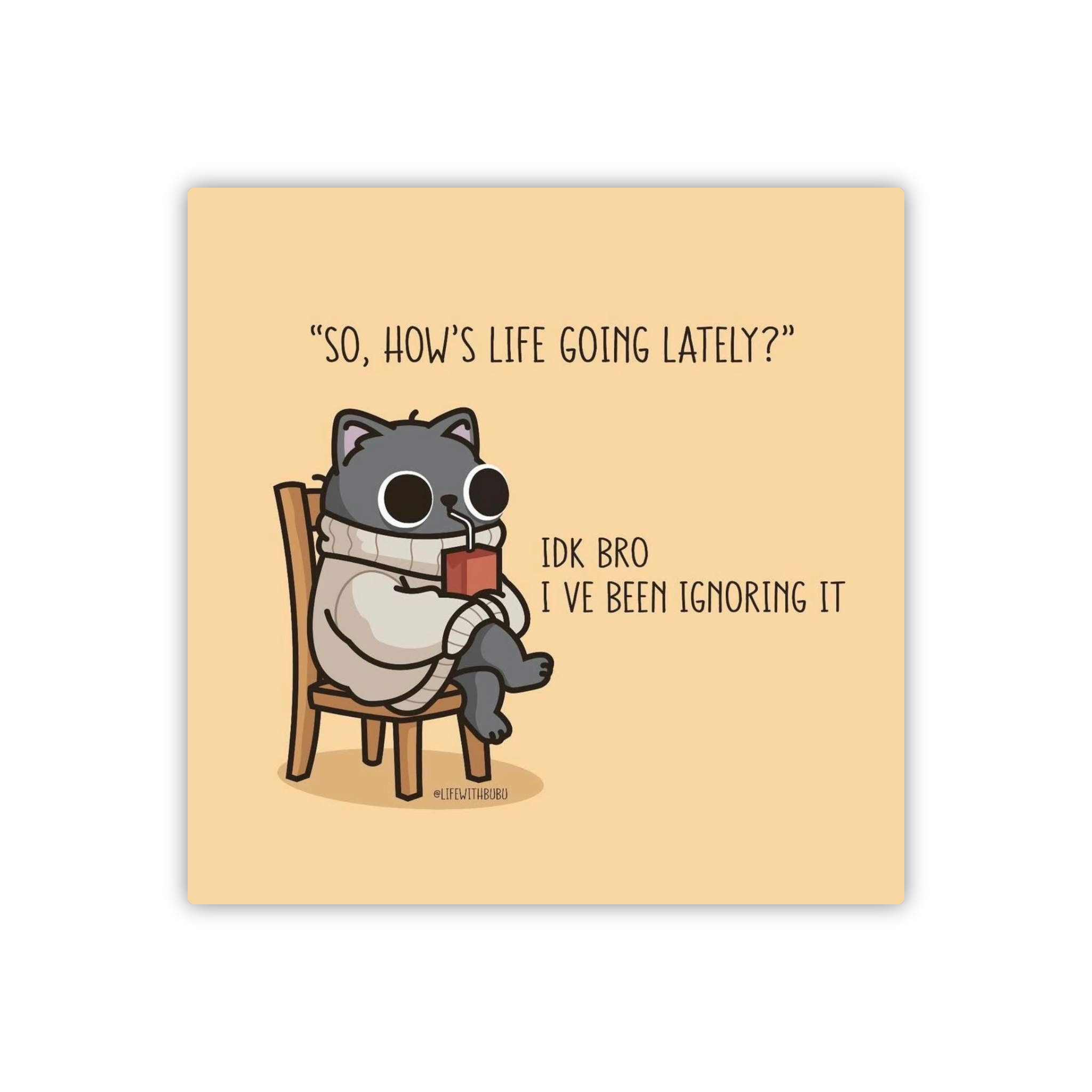 Do You Even Care Cat Magnet – Sarcastic Humor Decor