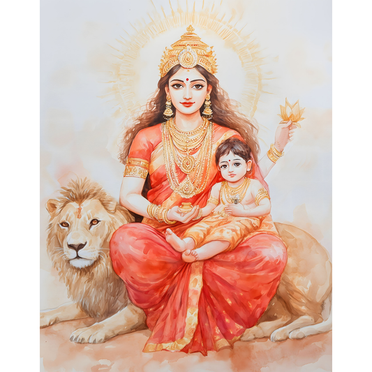 Durga Mata Poster – Hindu Goddess Wall Art | Divine Shakti Spiritual Print – Durga mata 12