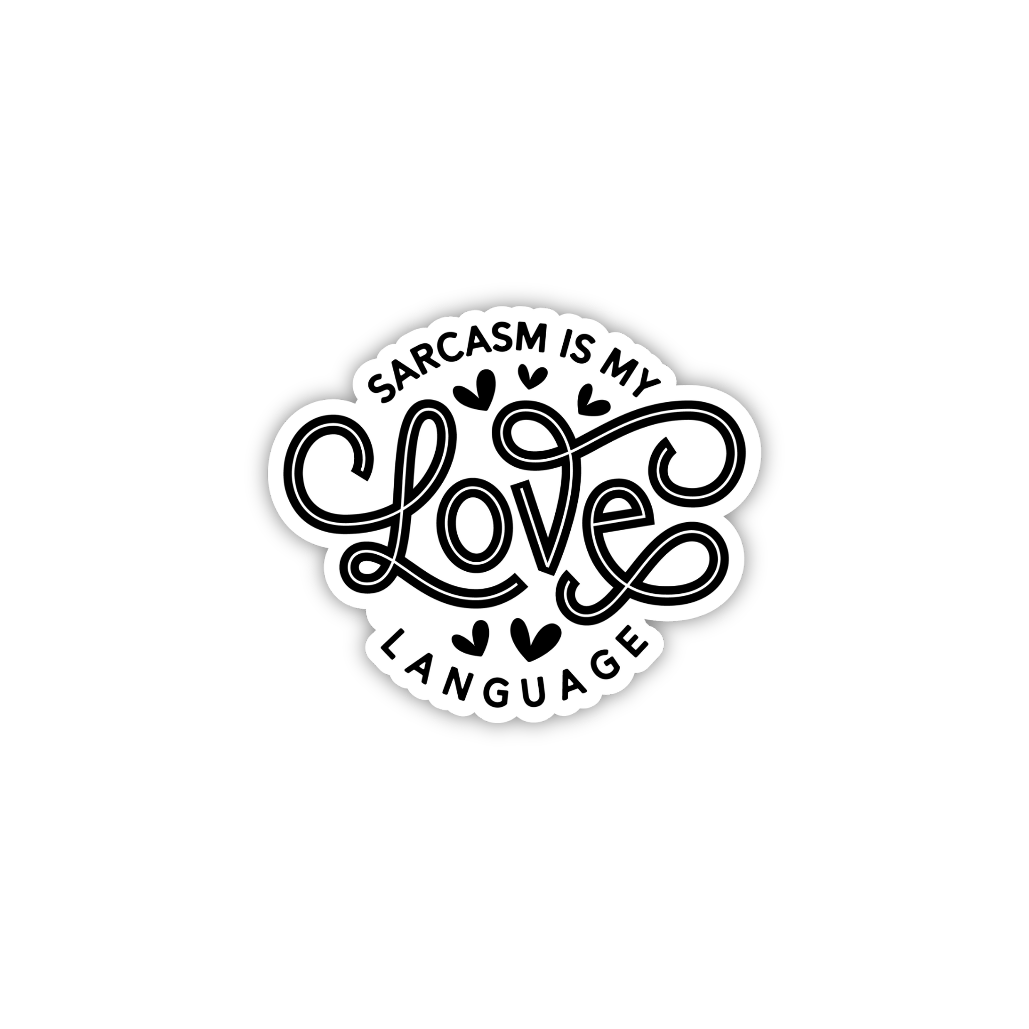 Love Is My Language Typography Sticker