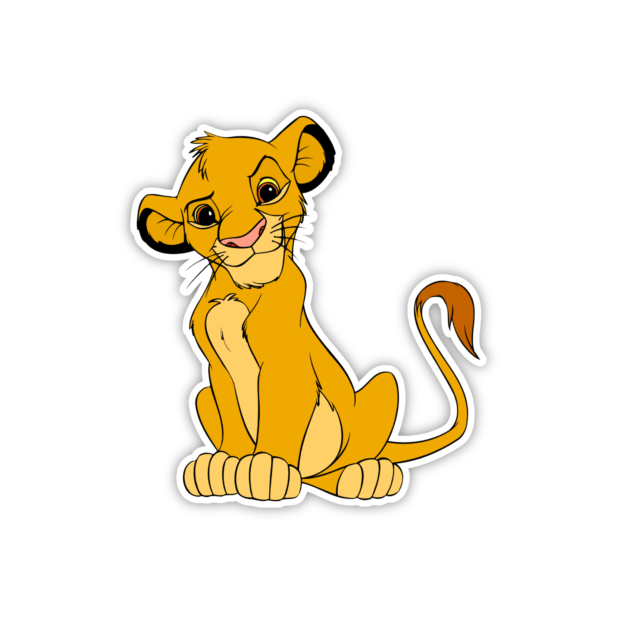 Young Simba Standing Cute Sticker