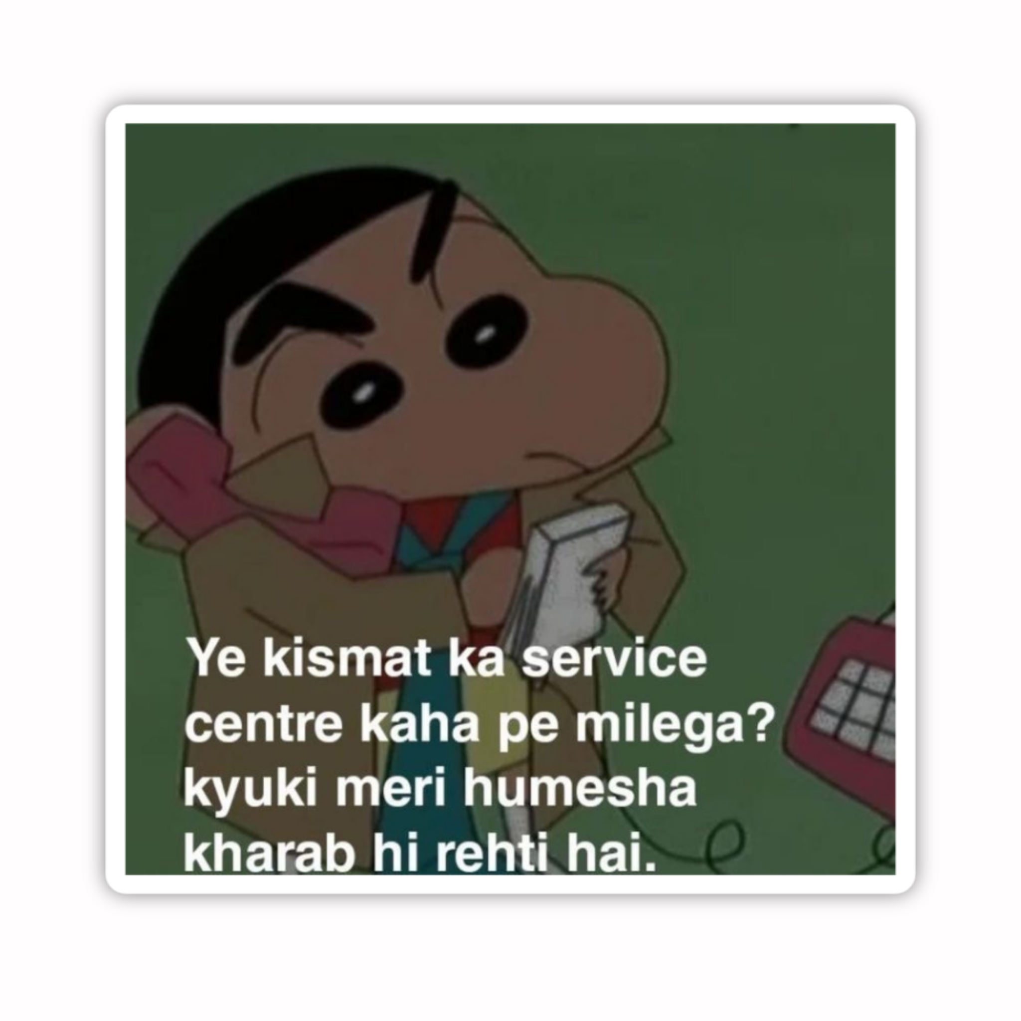 Shinchan Hindi Quote Meme Sticker