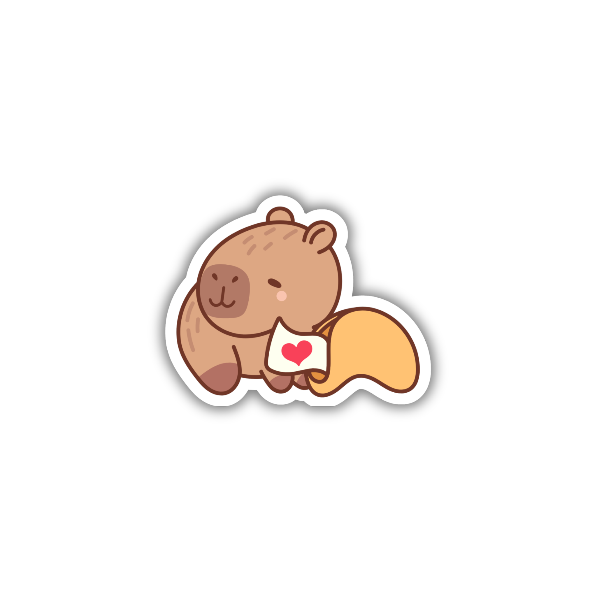 Capybara Fox Friend Sticker