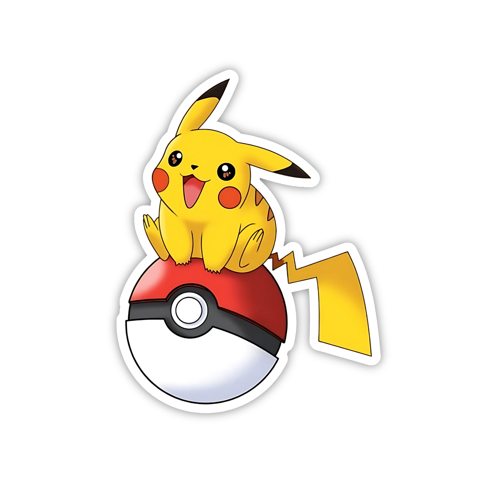 Pikachu Pokeball Sit Sticker