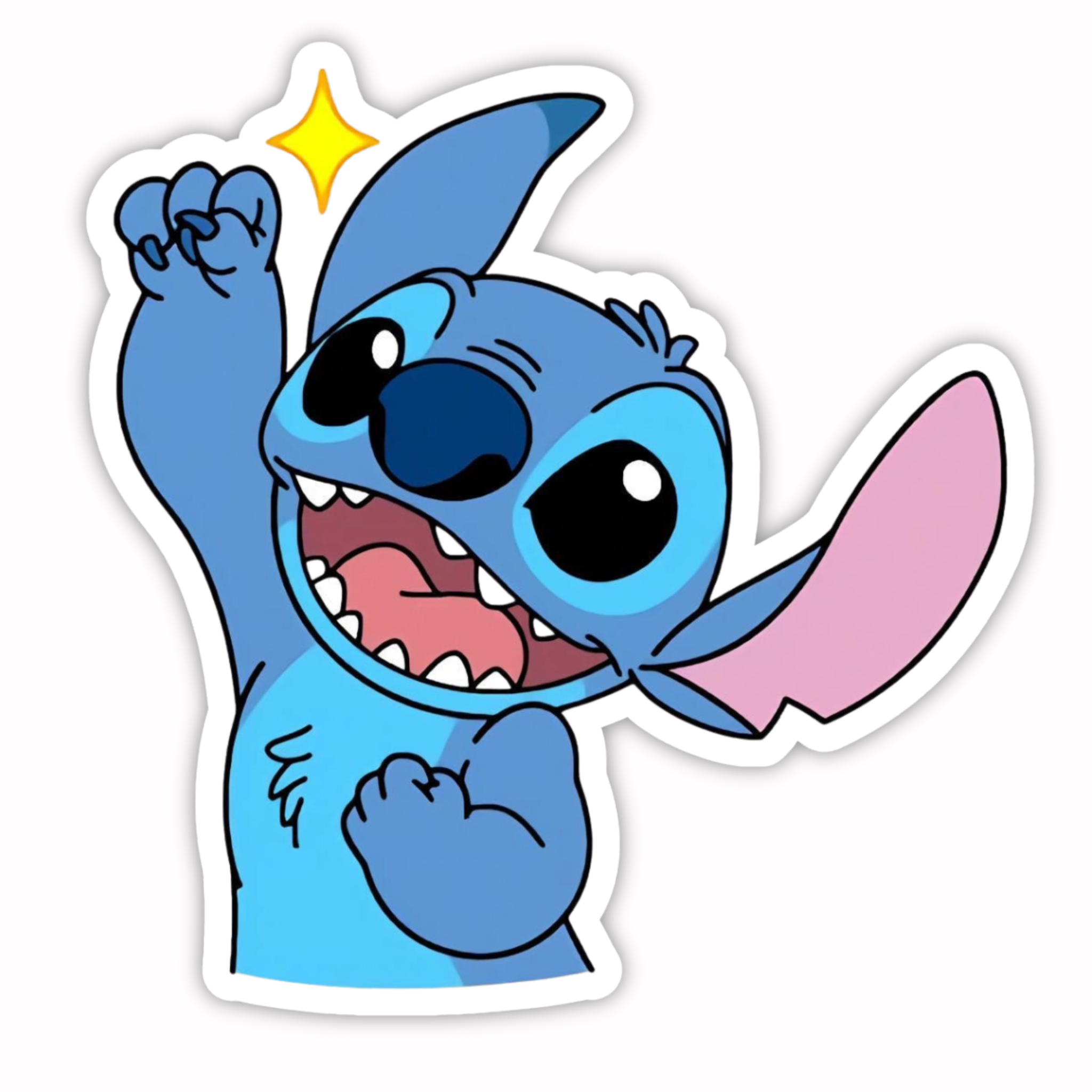 Stitch Happy Jump Sticker