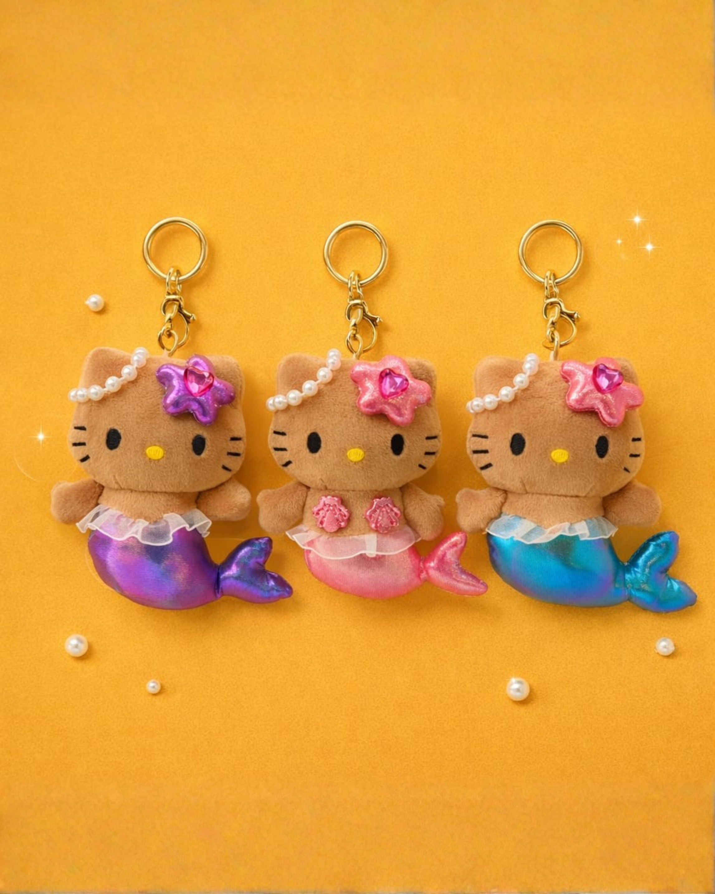 Fish Kitty Plush Bag Charm Soft Toy with Hook
