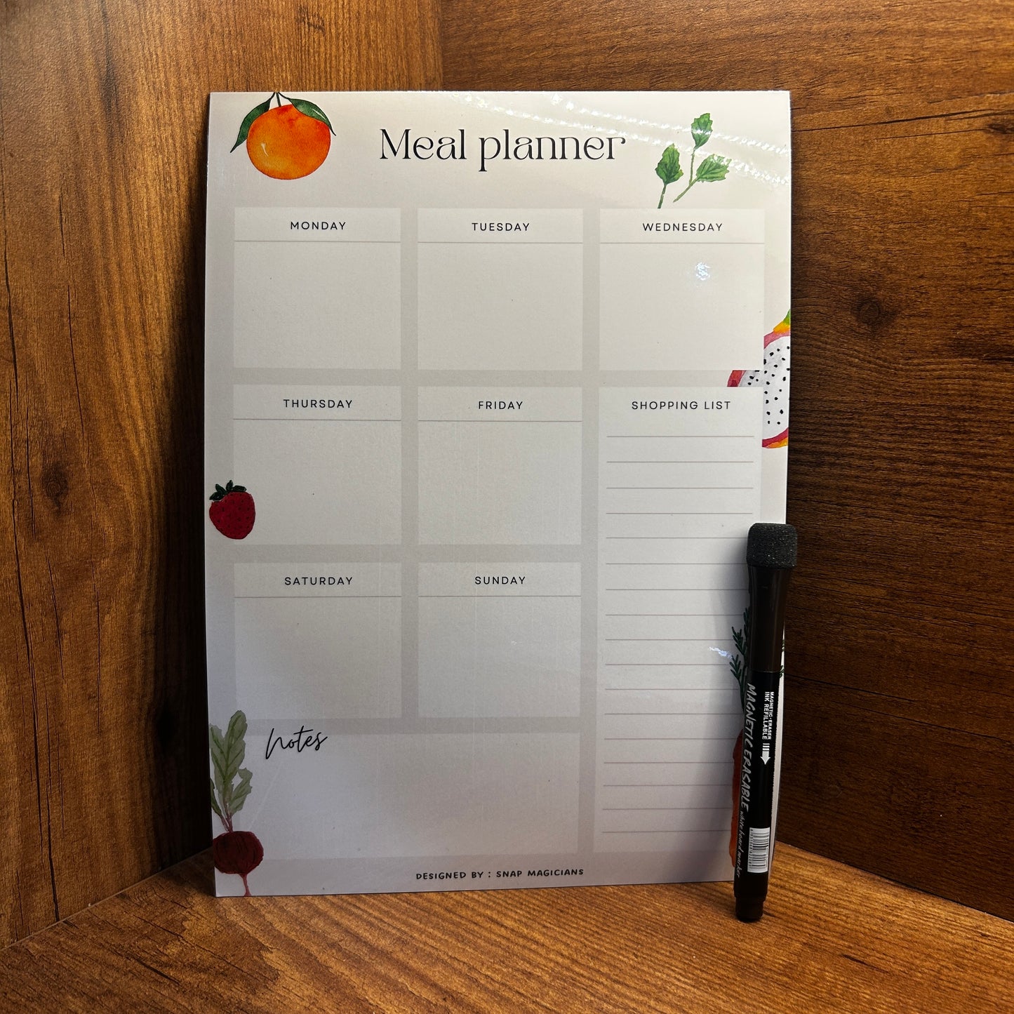 Magnetic Planner with Fine Tip Magnetic Marker