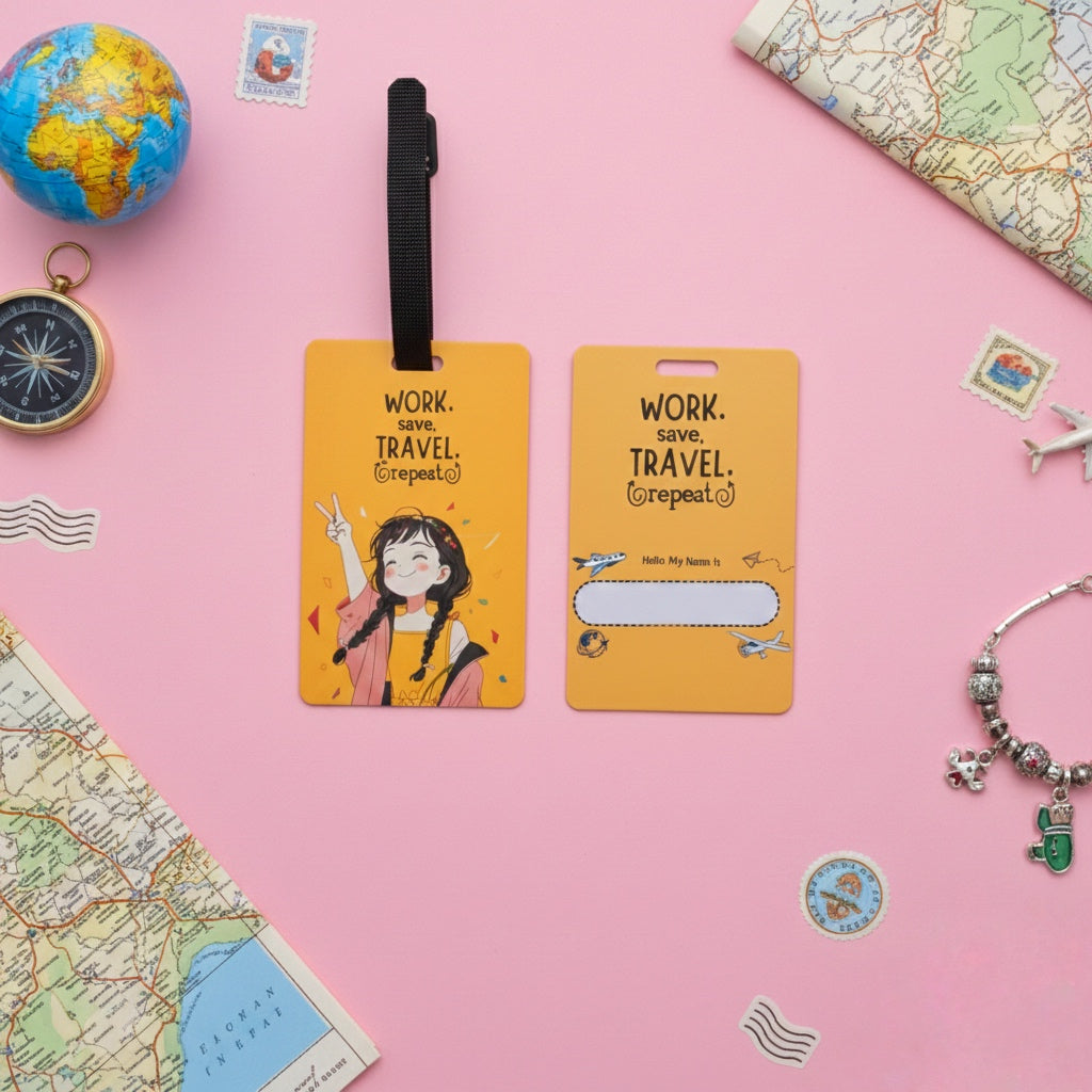 Personalized Luggage Bag Tag – Custom Name Travel Tag for Suitcase, Backpack & Gifts