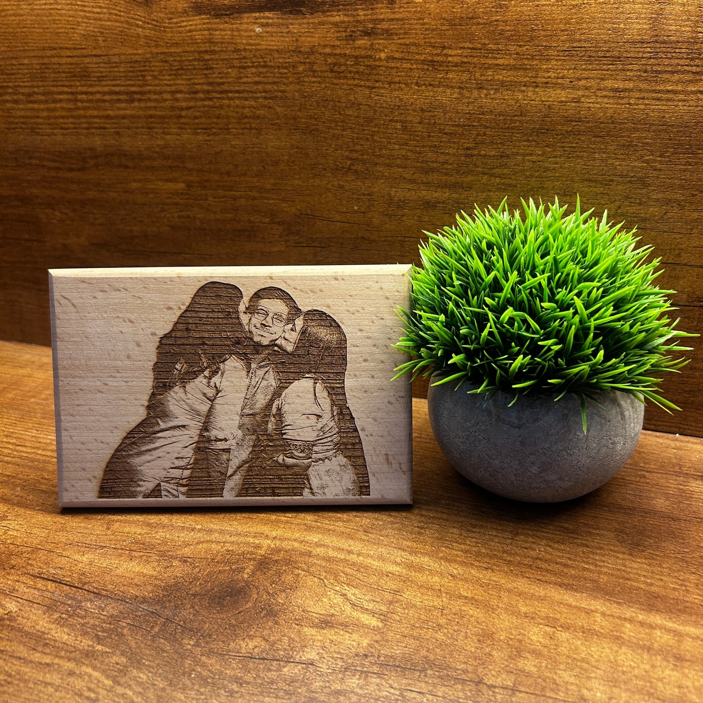 Engraved Wooden Photo Frame