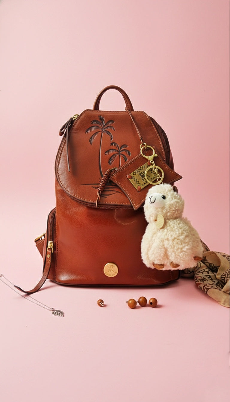 Llama Sitting Plush Bag Charm Soft Toy with Hook
