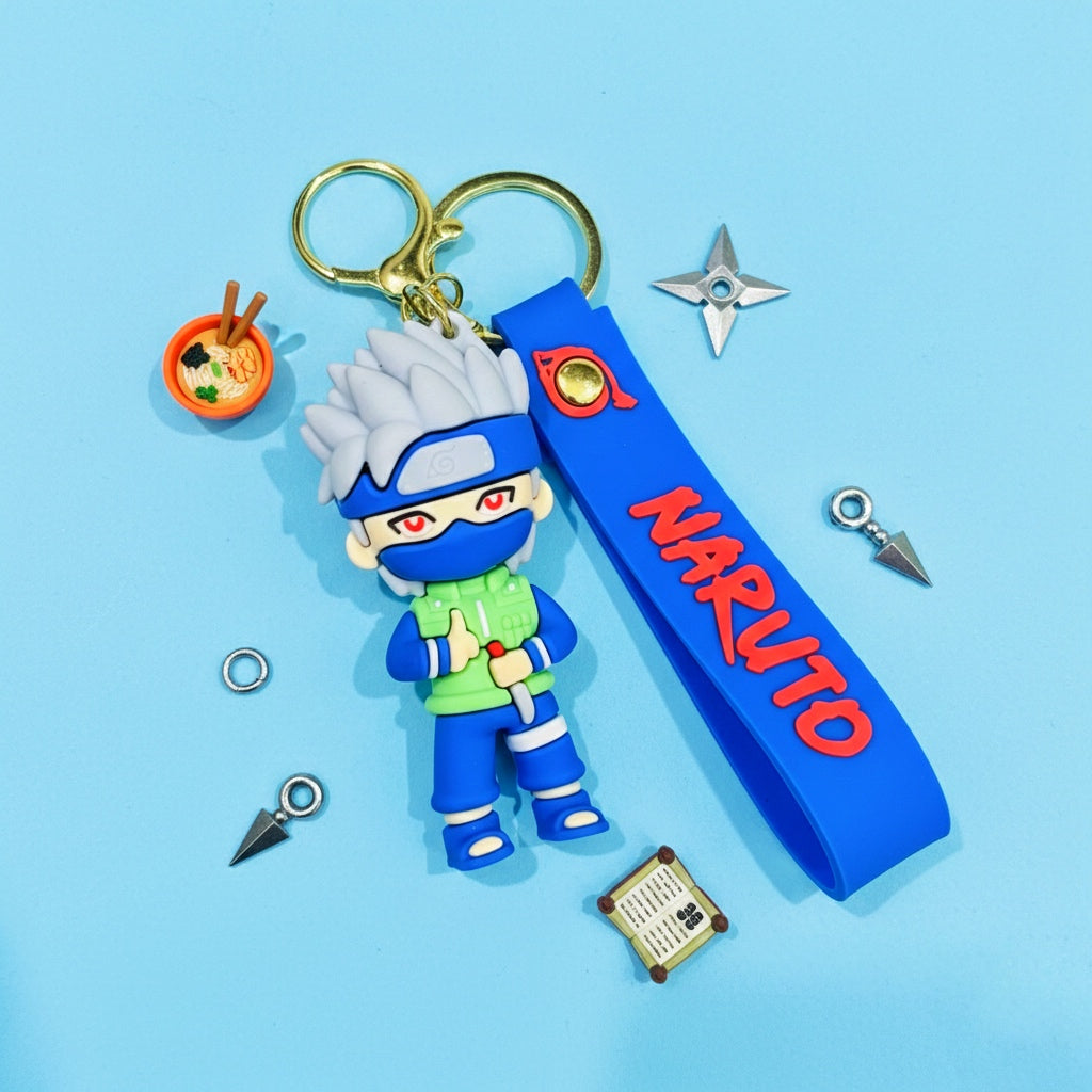 3D Rubber Keychain with Silicone Strap – Naruto Buddy – Style 2 Cute Bag Charm & Key Ring