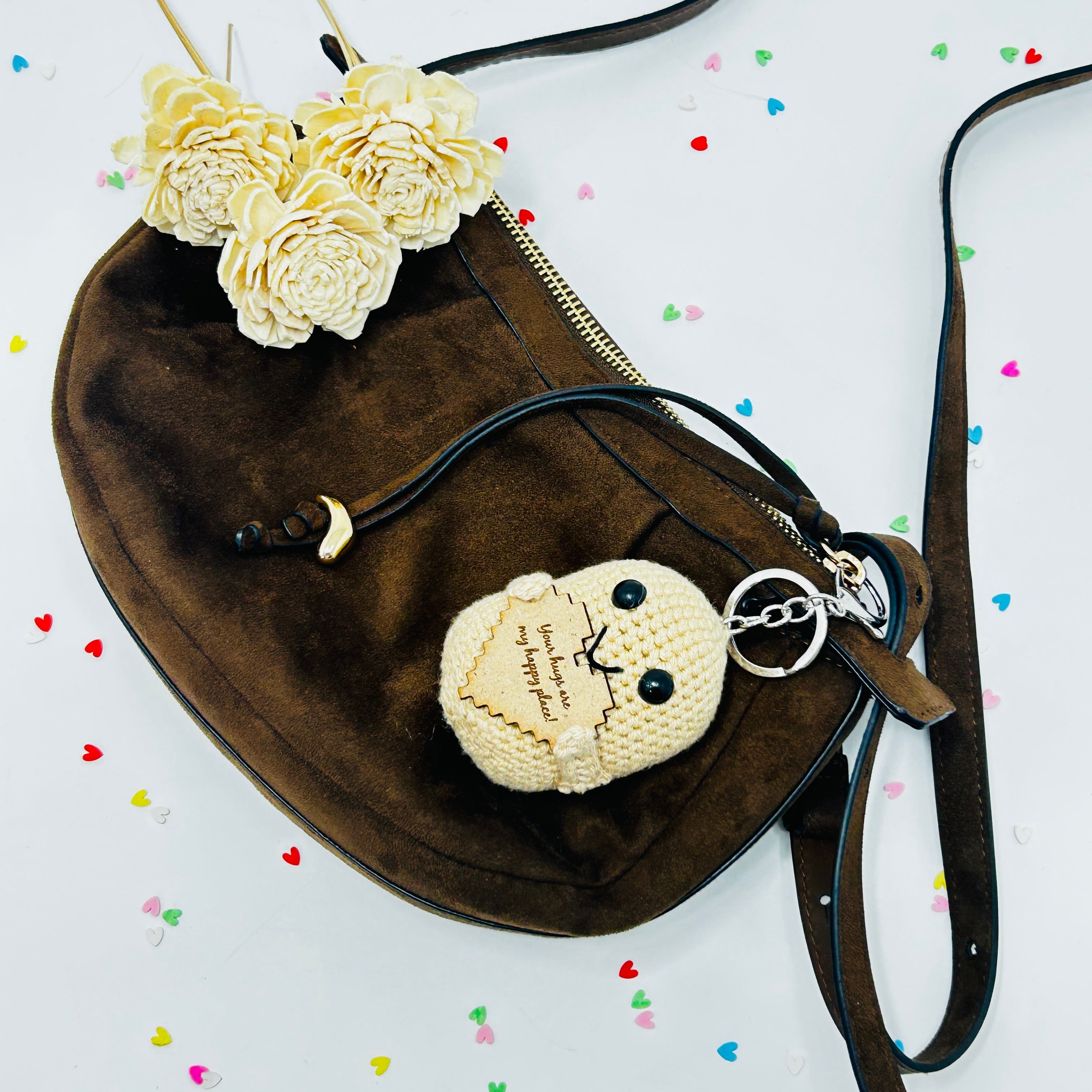 Positive Potato Handmade Crochet Doll with Custom Message – Cute Motivational Desk Buddy Gift