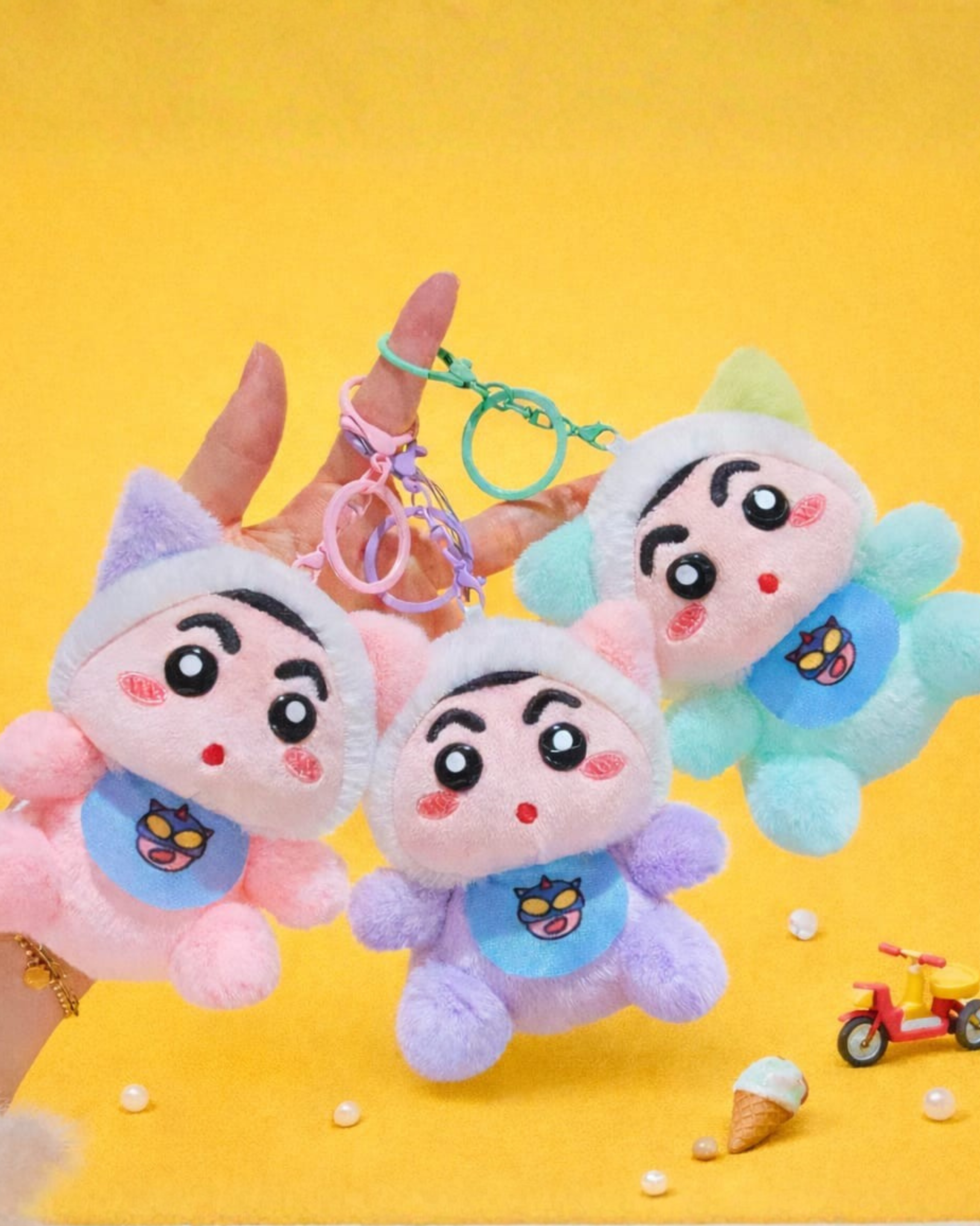 Shinchan Plush Bag Charm Soft Toy with Hook