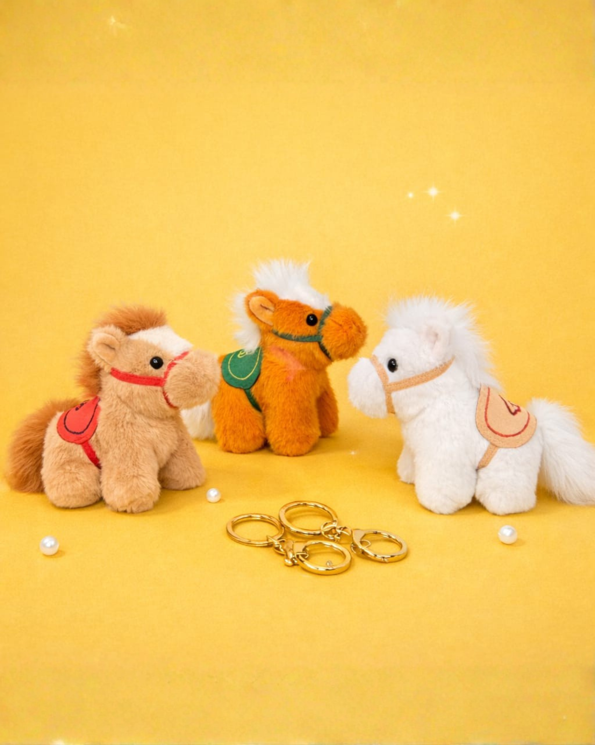 Soft Horse Plush Toy Set with Hooks