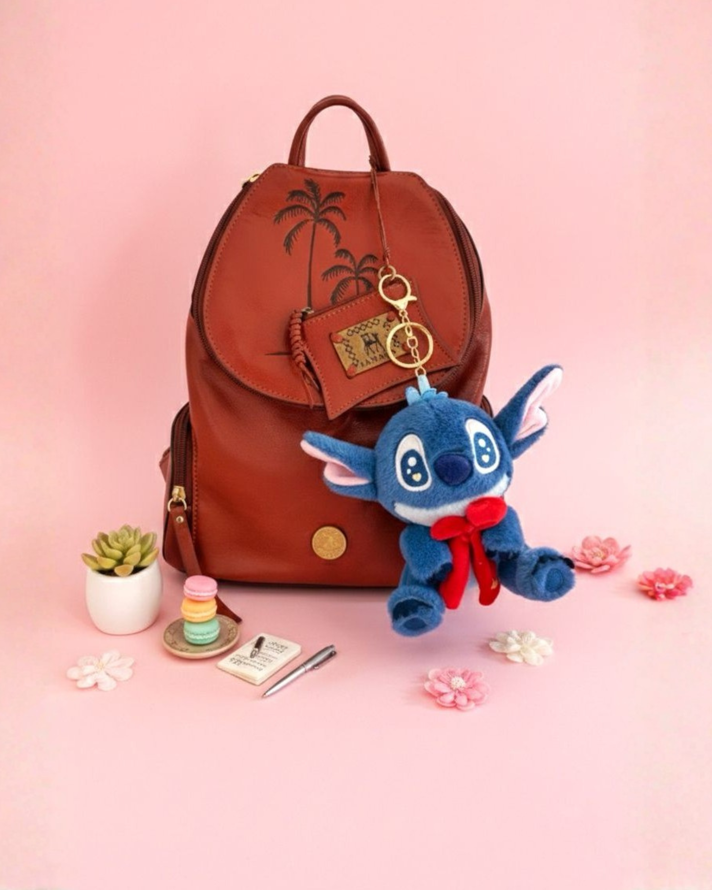 Stitch Plush Bag Charm Soft Toy with Hook - Stitch Head Charm