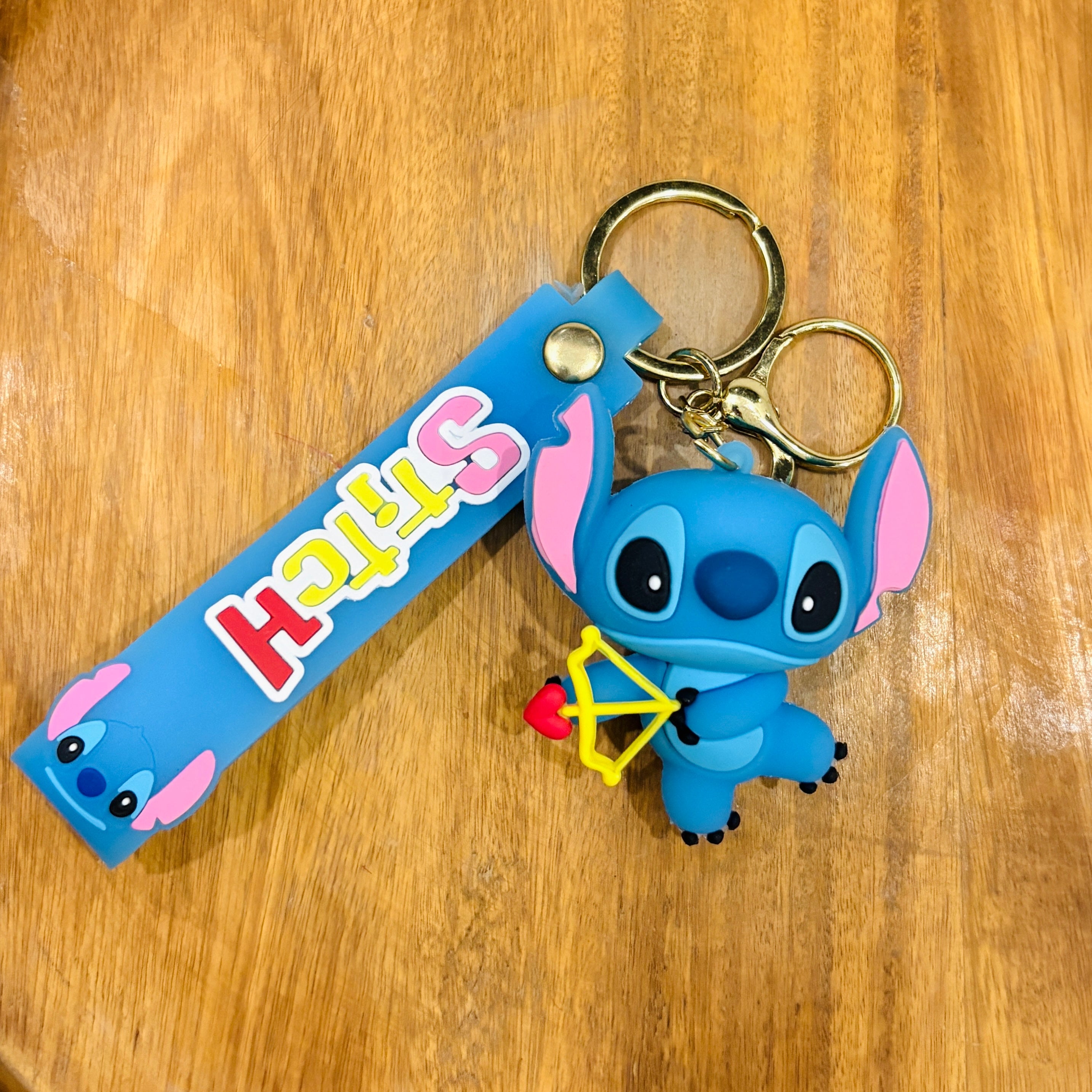 3D Rubber Keychain with Silicone Strap – Stitch Inspired Buddy Cute Bag Charm & Key Ring