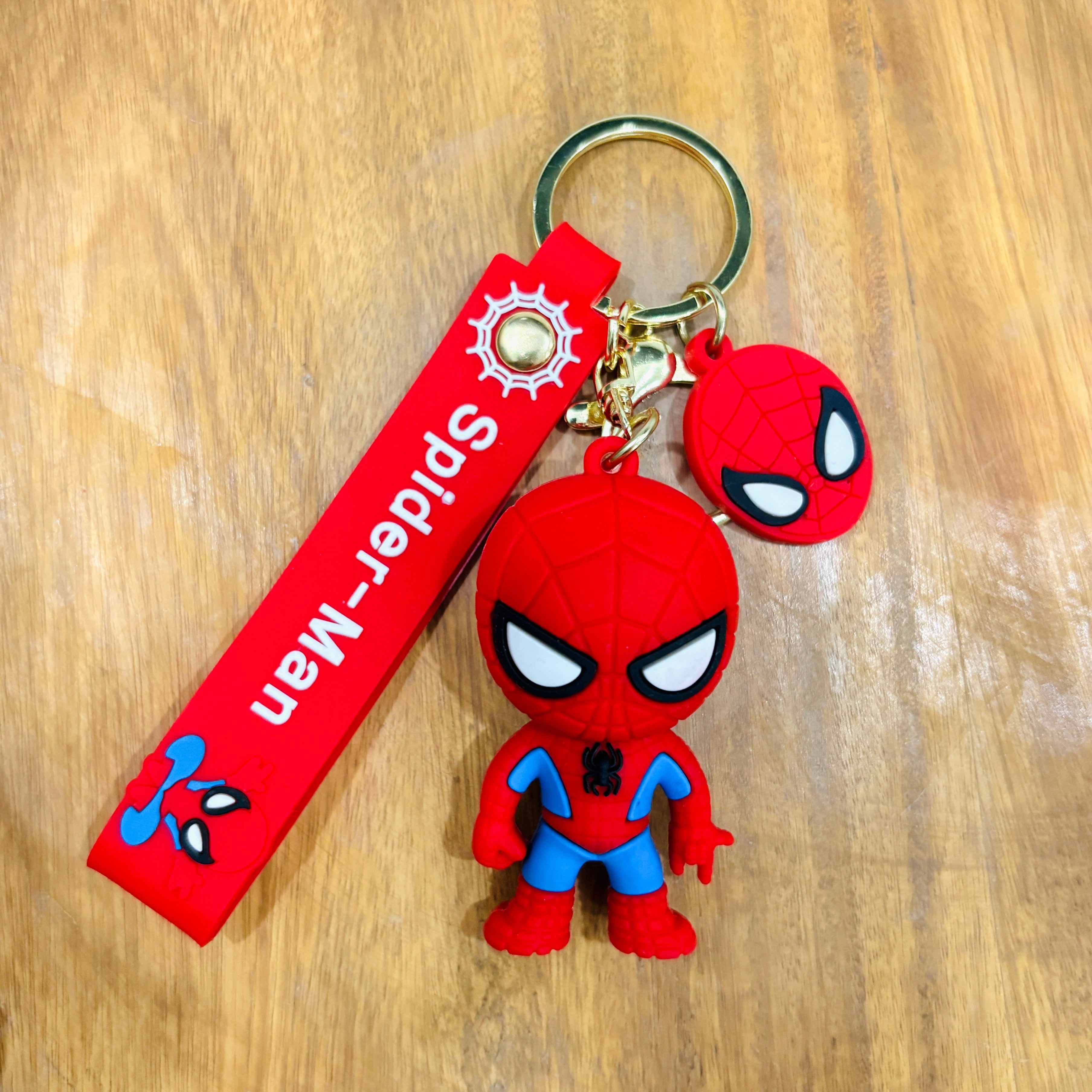 3D Rubber Keychain with Silicone Strap – Superman Buddy Cute Bag Charm & Key Ring