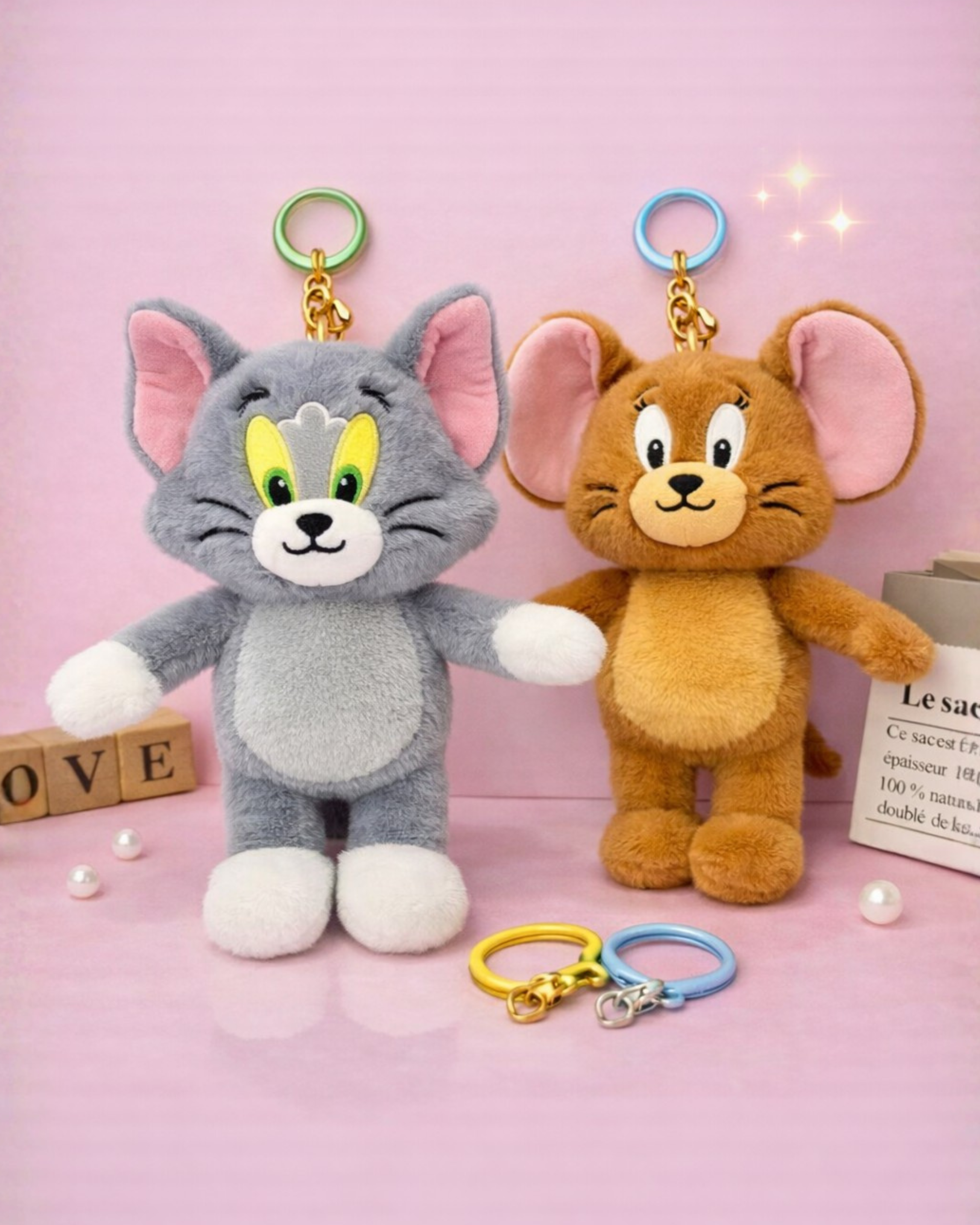 Tom & Jerry Plush Bag Charm Soft Toy with Hook