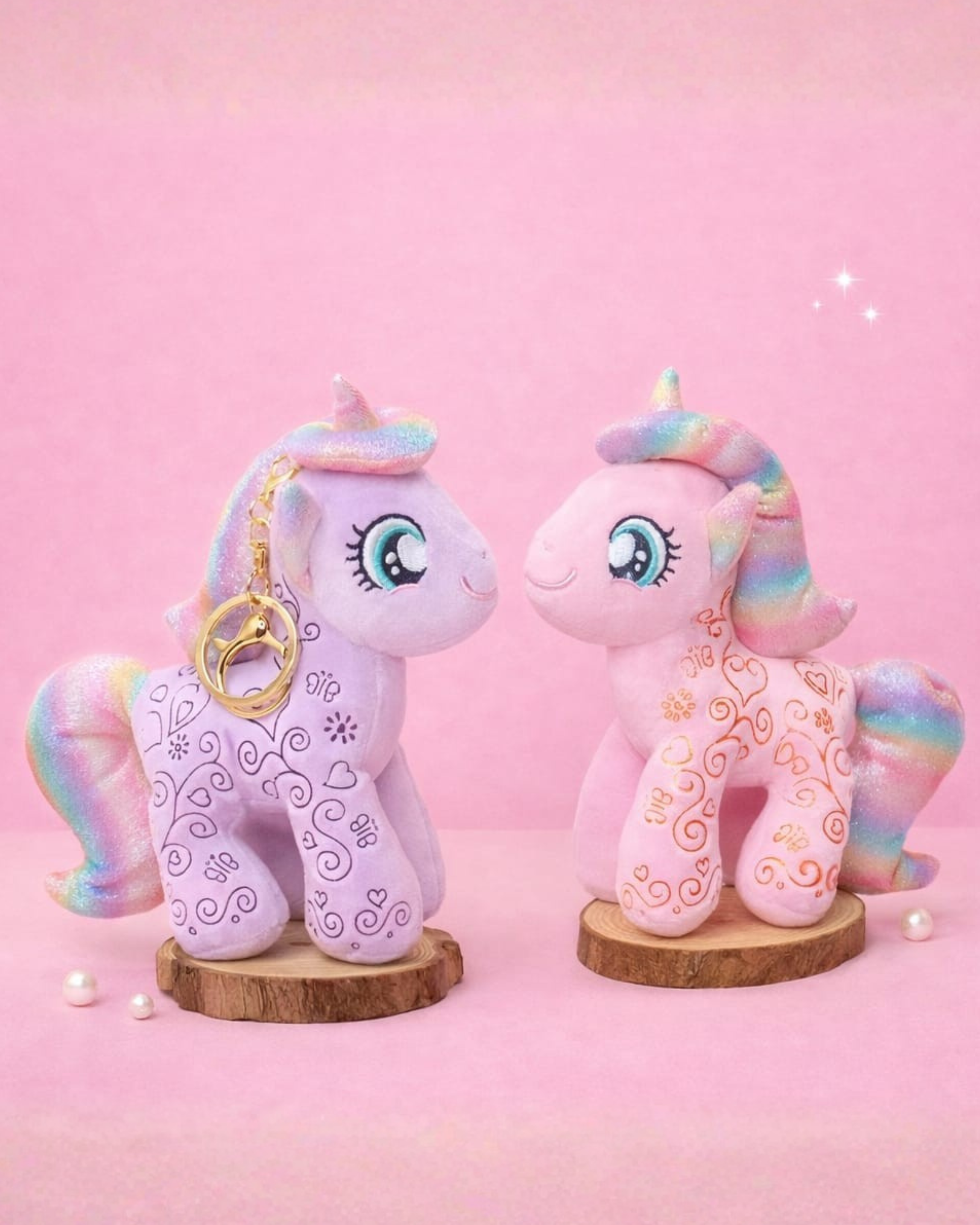 Unicorn Plush Bag Charm Soft Toy with Hook